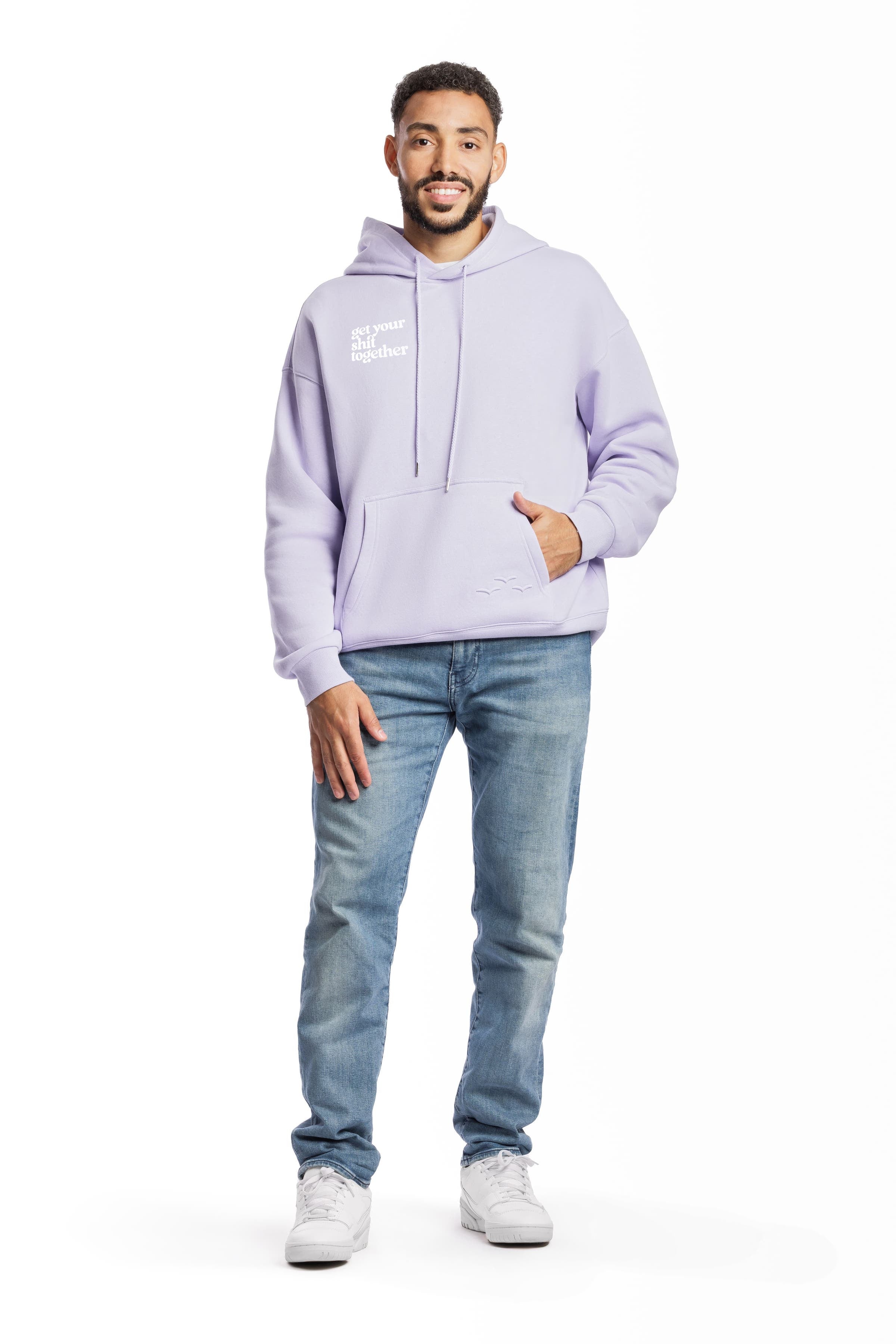 Cheeky relaxed hoodie in lavender