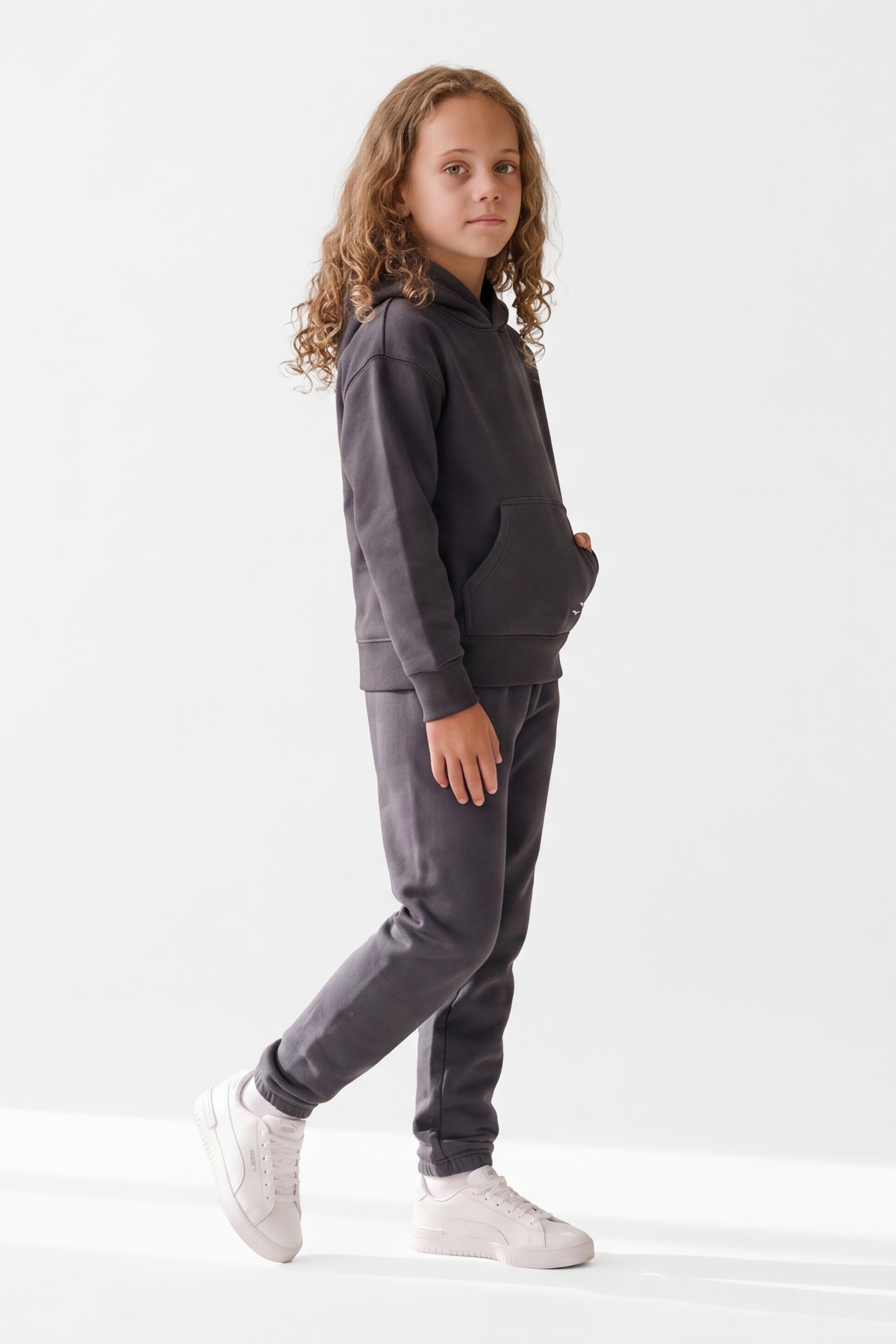 Kids Fleece Regular Fit Set in Navy Wash