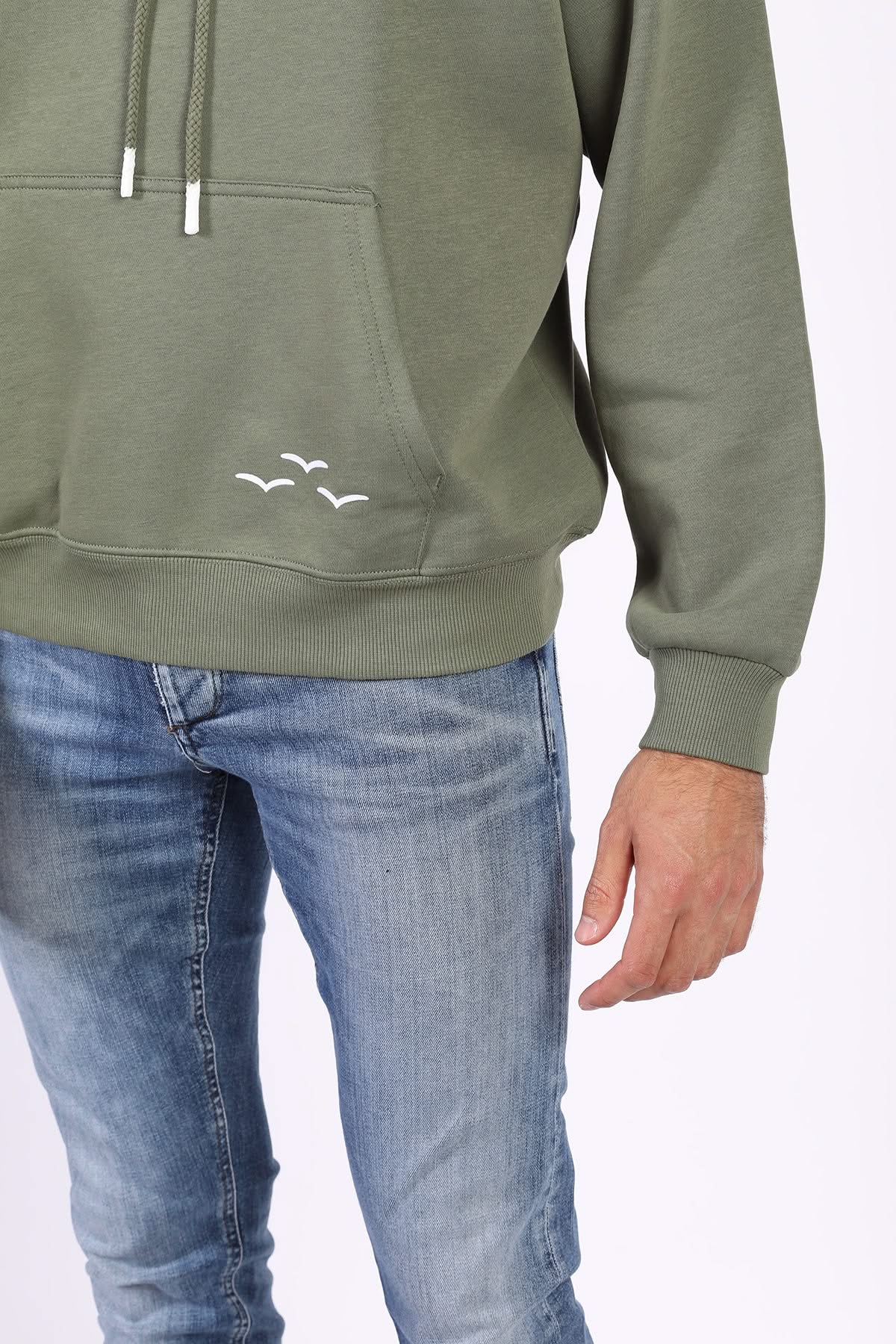 ***WHITE BIRDS*** Relaxed Fit Hoodie In olive