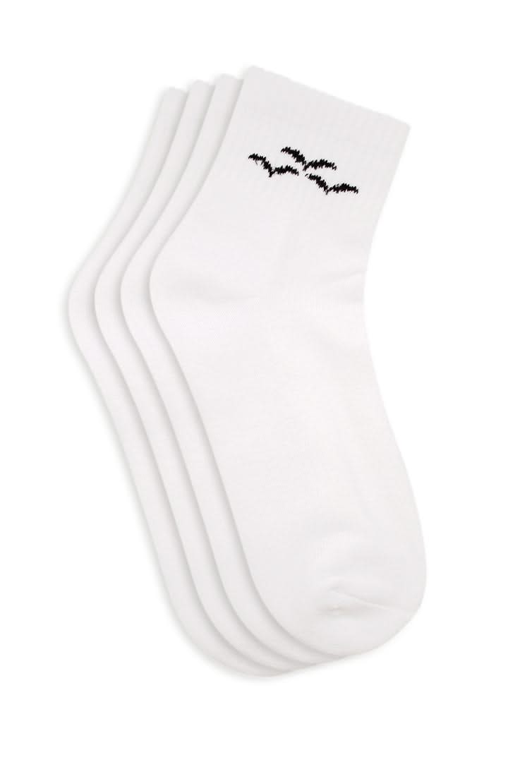 Lazypants 2-Pack white ankle socks