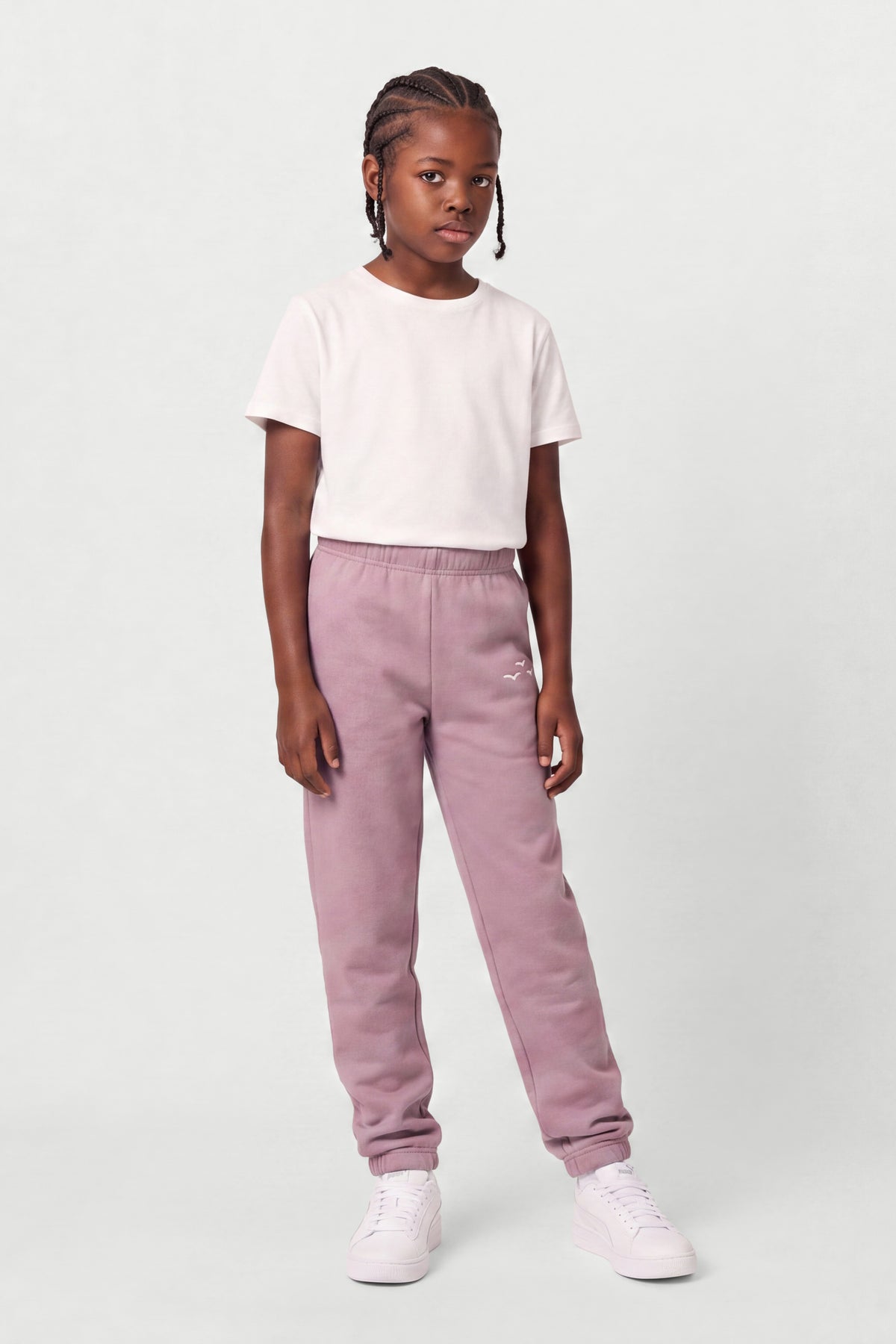 Kids Fleece Regular Fit Sweatpants in Rose