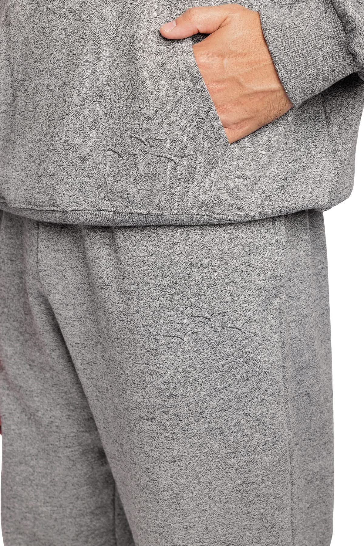 Men’s premium fleece relaxed hoodie in granite