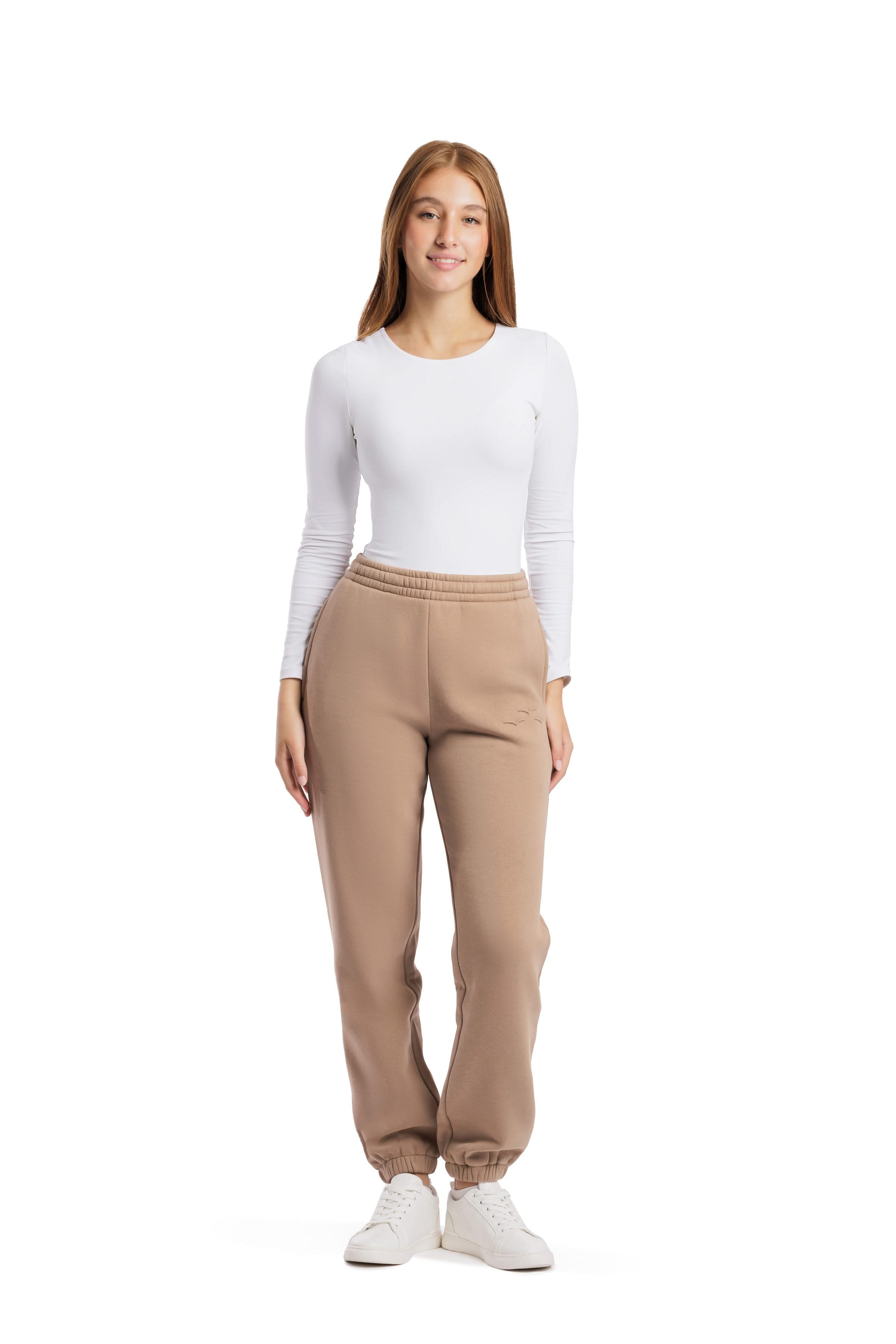Nova premium fleece relaxed jogger in camel