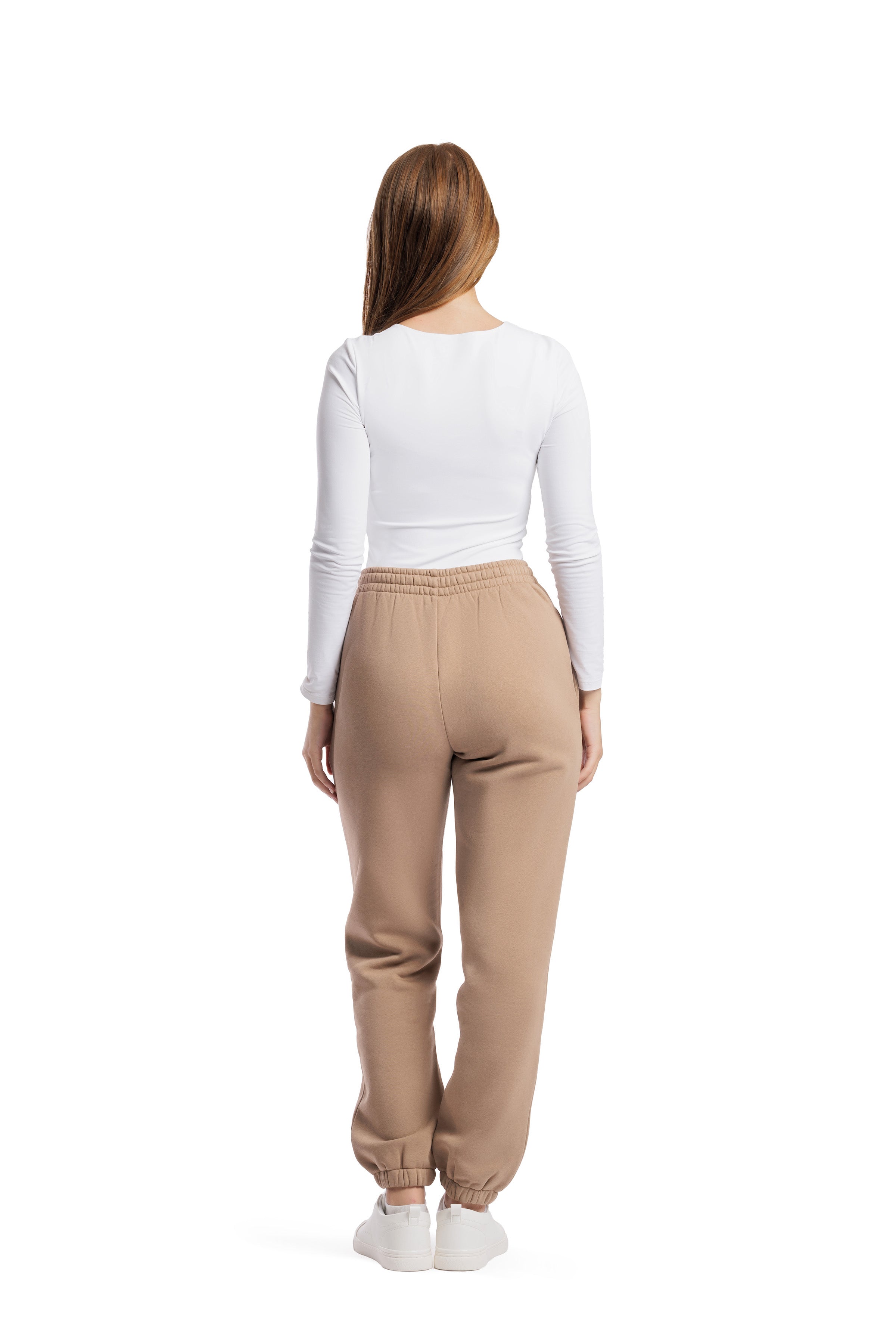 Nova premium fleece relaxed sweatpants in camel