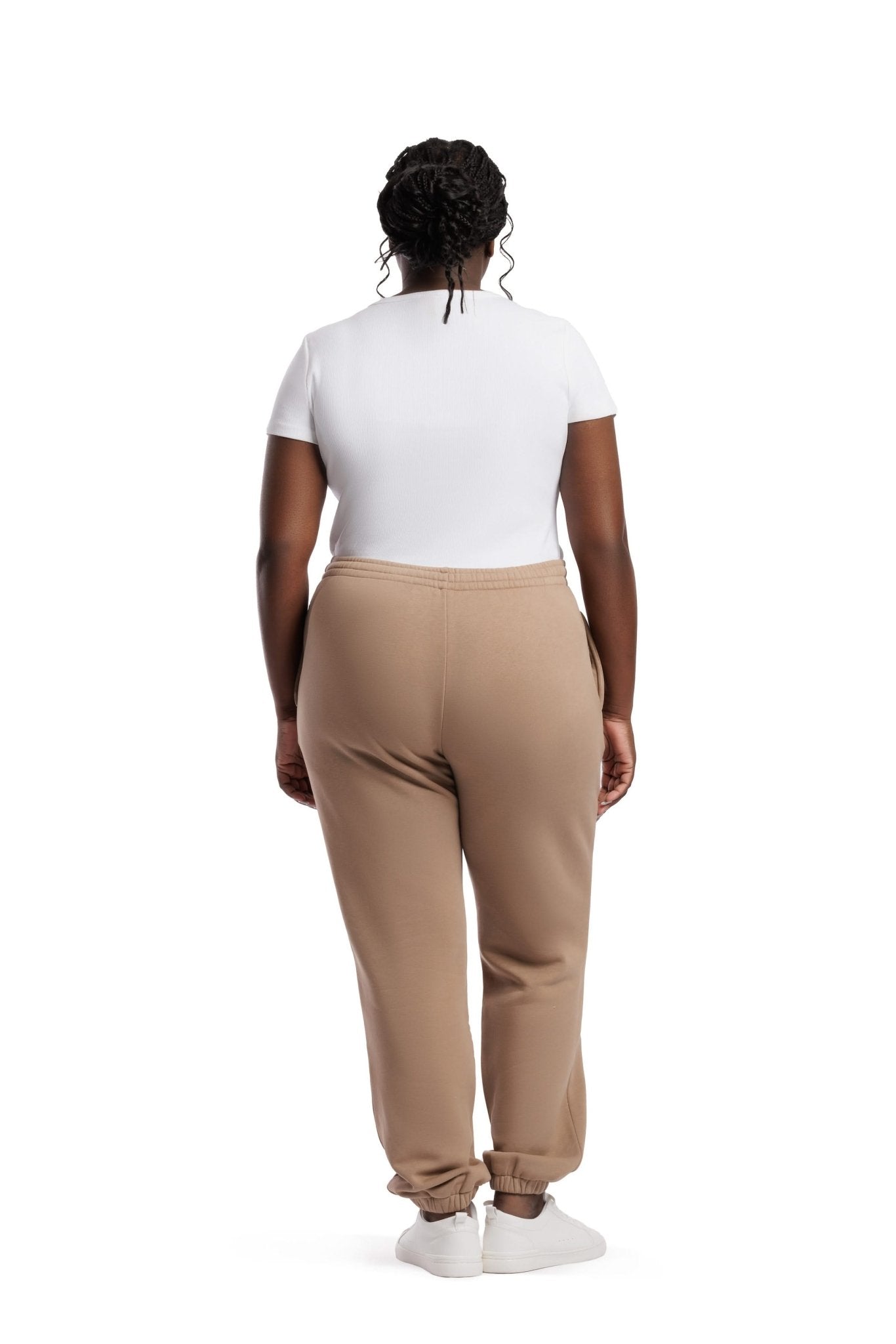 Fleece Regular Fit Sweatpants in camel - Lazypants