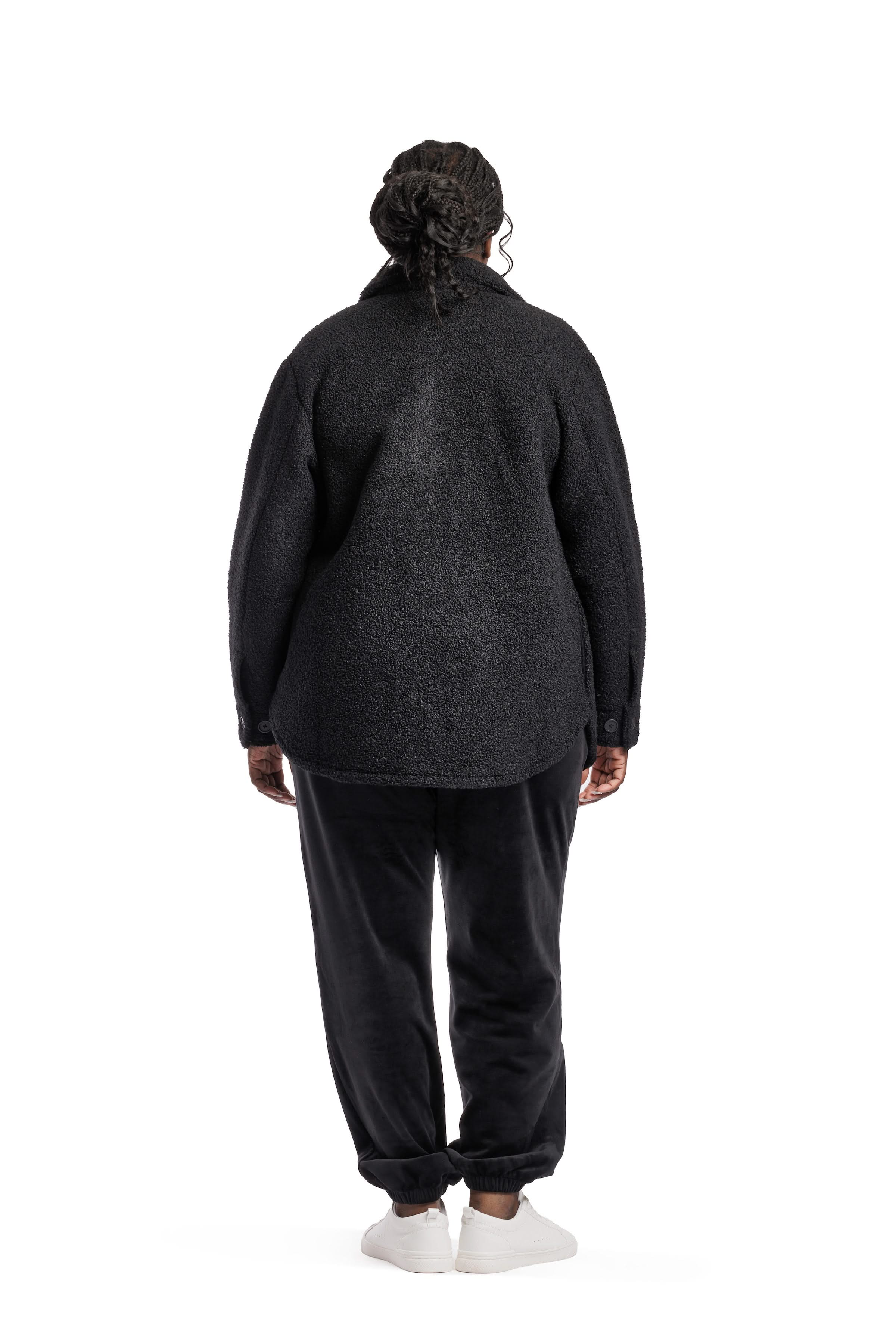 Lazypants teddy sherpa shacket XL rear view