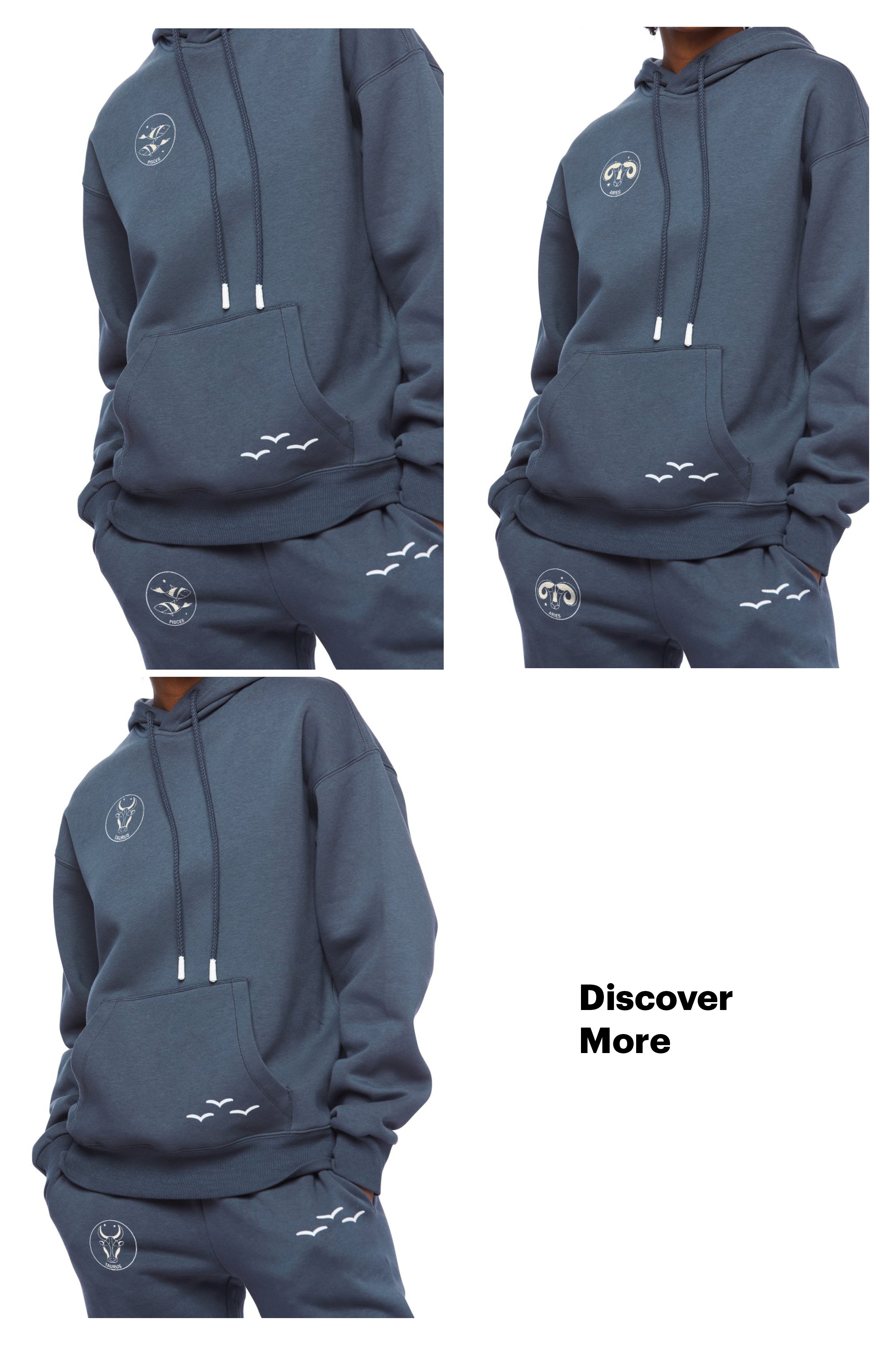 Zodiac Sweatsuit Set in navy wash