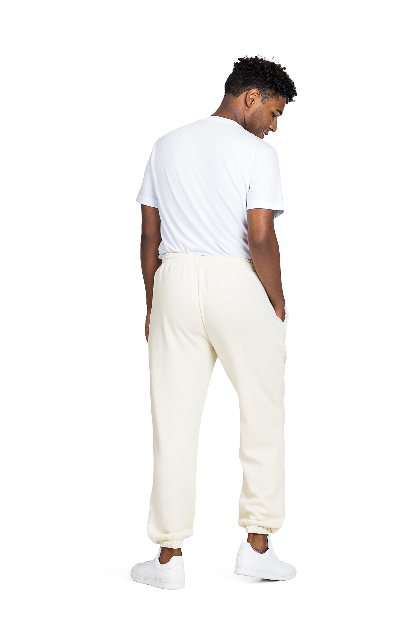 Men's premium fleece relaxed sweatpants in Vintage Bone