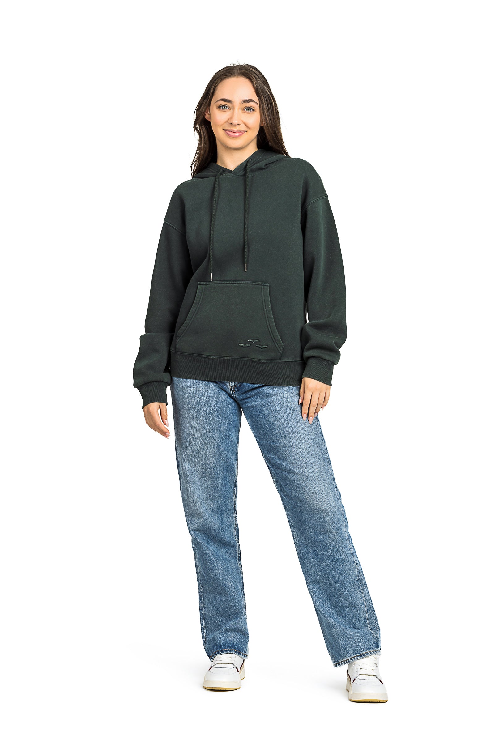 Chlo Relaxed Fit Hoodie in Vintage Midnight Green