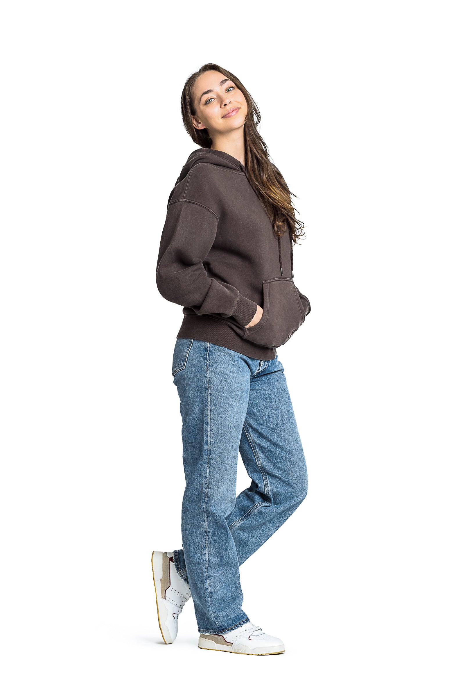 Chlo Relaxed Fit Hoodie in Vintage Espresso