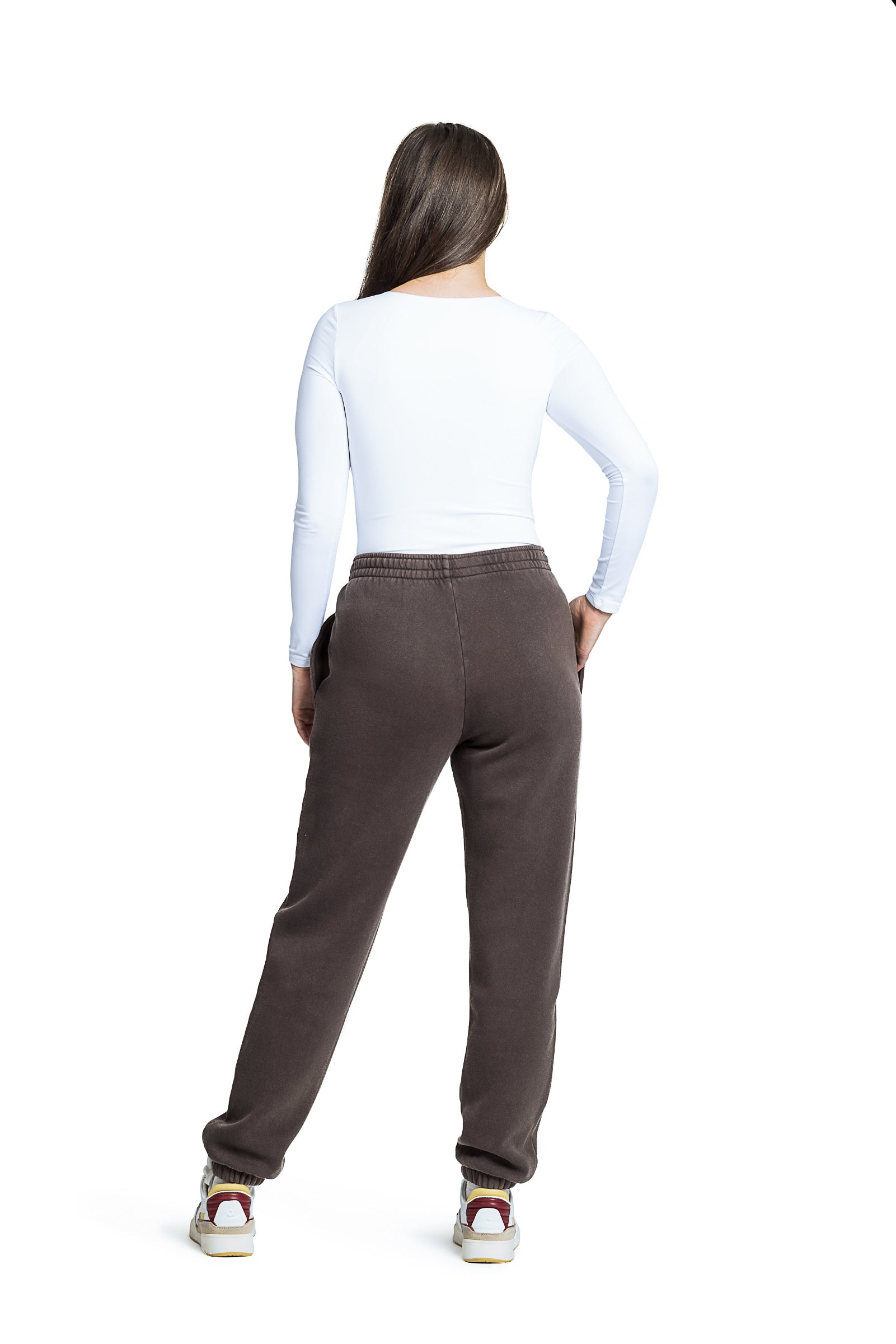 Nova Premium Fleece relaxed sweatpants in Vintage Espresso