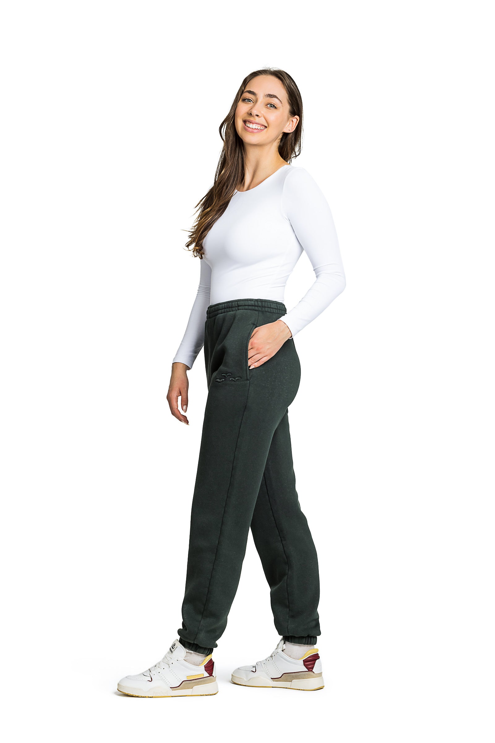 Nova Premium Fleece relaxed sweatpants in Vintage Midnight Green