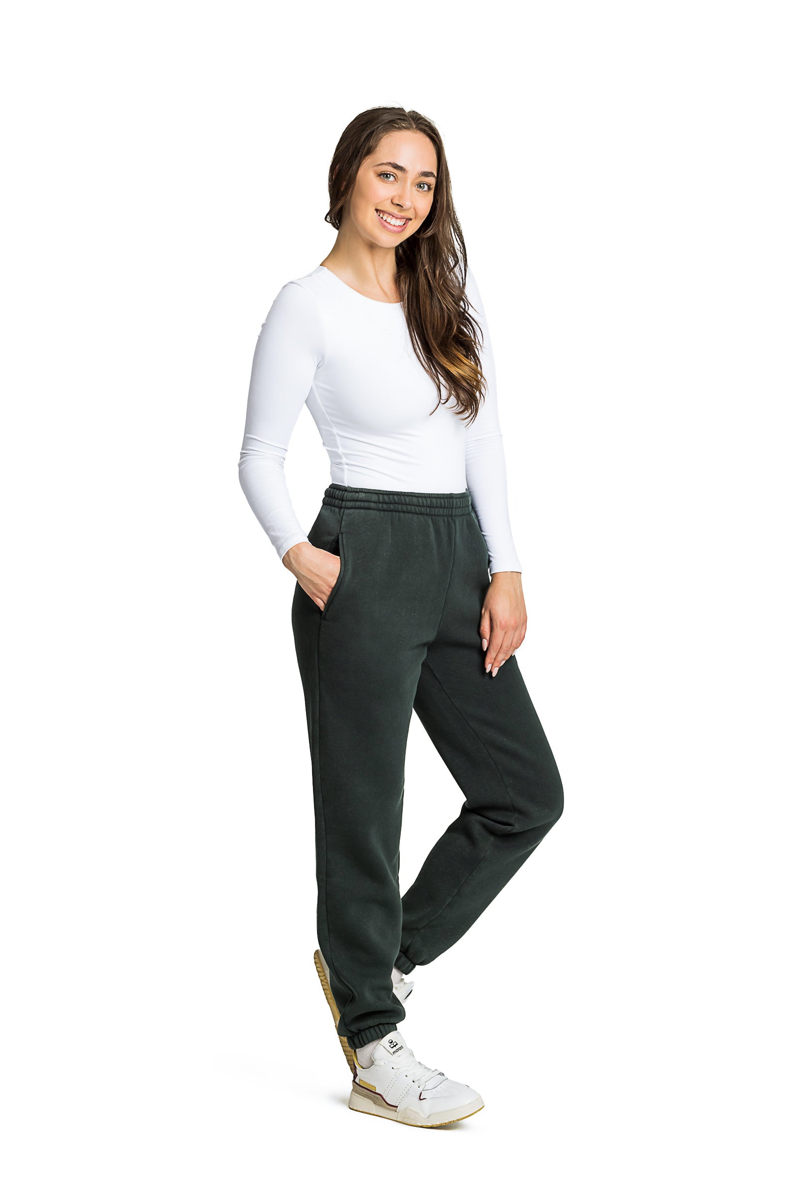 Nova Premium Fleece relaxed sweatpants in Vintage Midnight Green