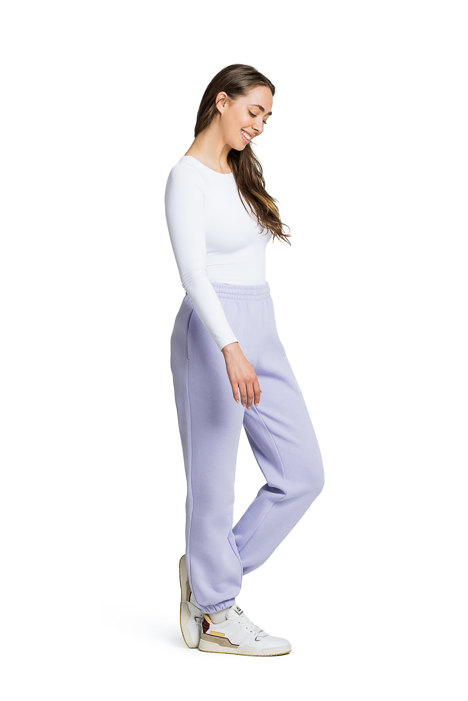 Nova premium fleece relaxed sweatpants in lavender