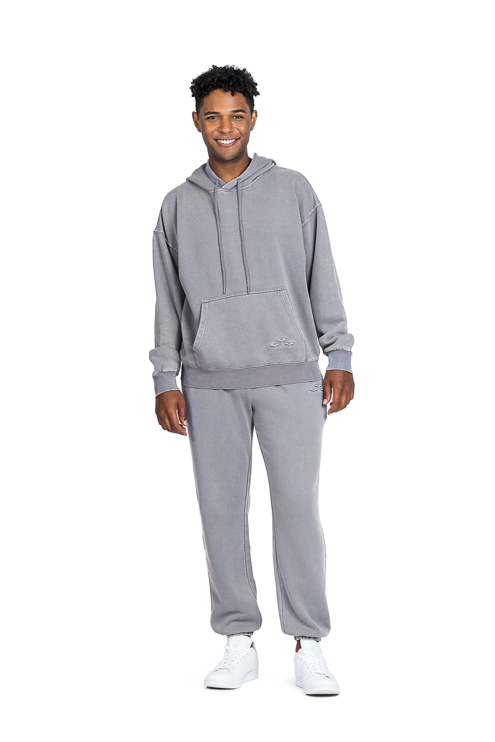 Men’s Premium Fleece Relaxed Sweatsuit Set in Vintage Pewter