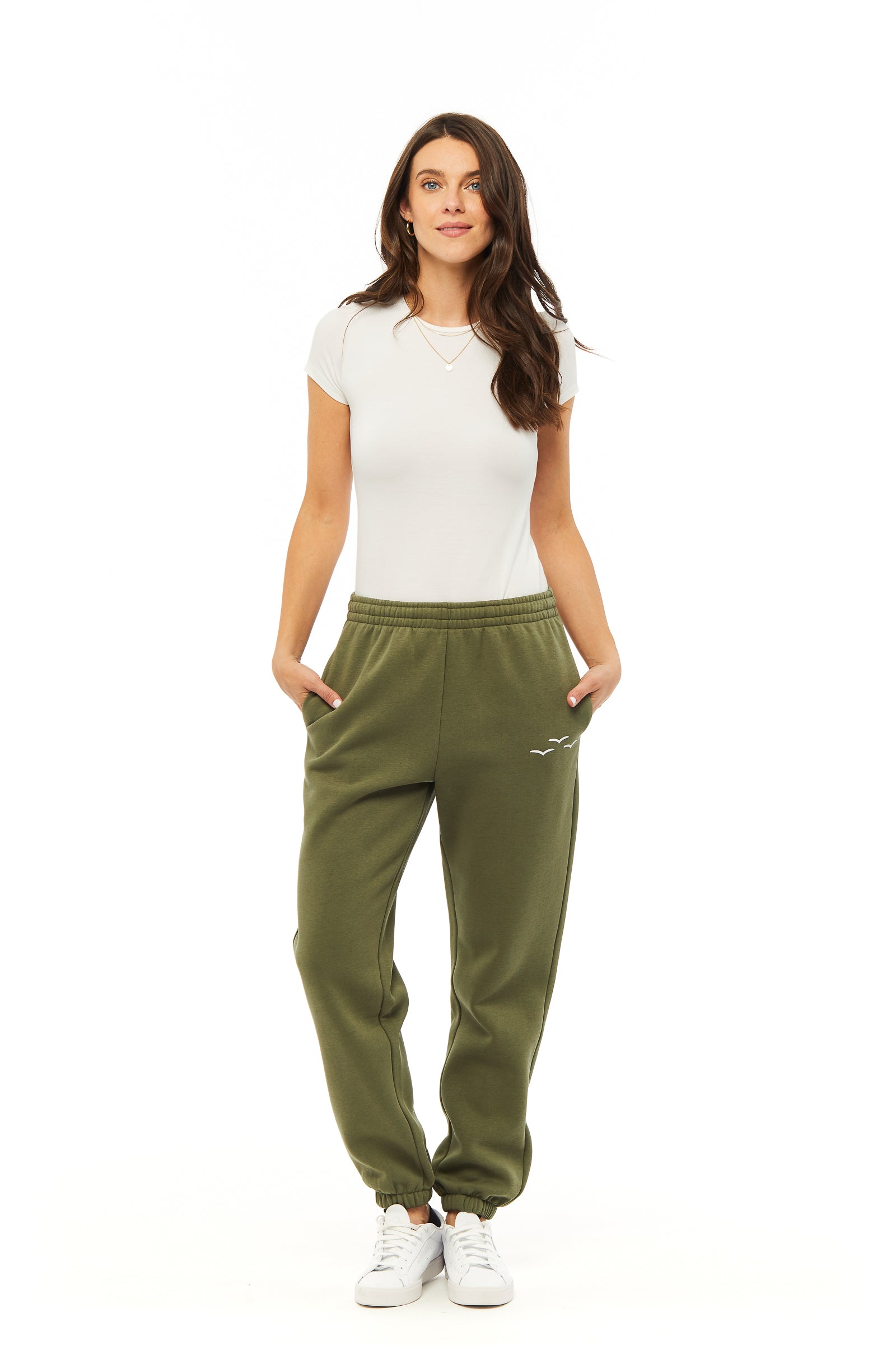 NOBERO Olivia Joggers Women's Solid Olive Green Color Slim Fit Night Sleep  Lounge Running Joggers Lower Wear Sweat Bottoms Track Pants Outfit for