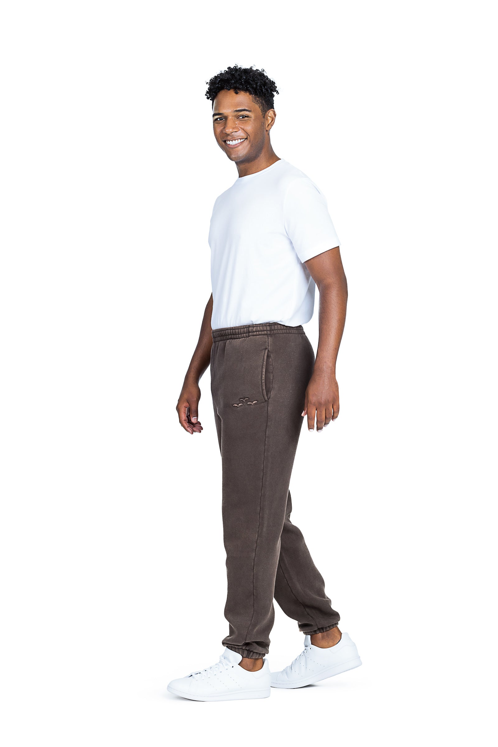 Men's premium fleece relaxed sweatpants in Vintage Espresso