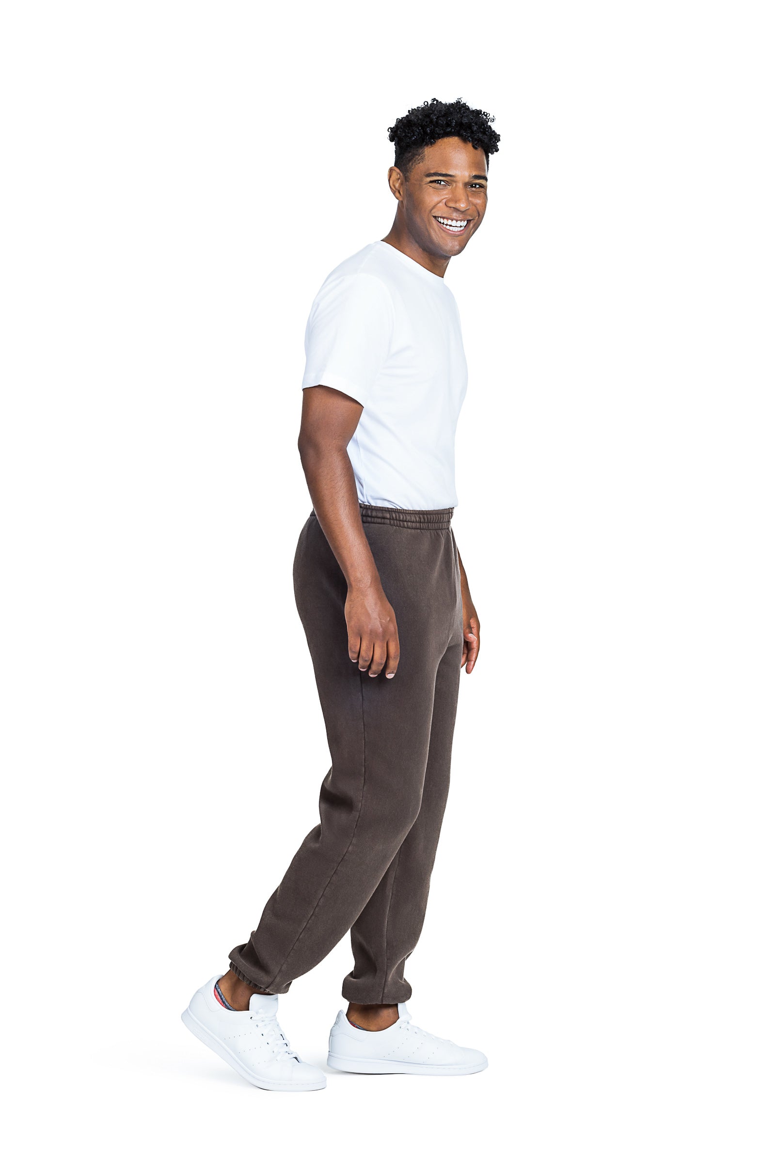Men's premium fleece relaxed sweatpants in Vintage Espresso