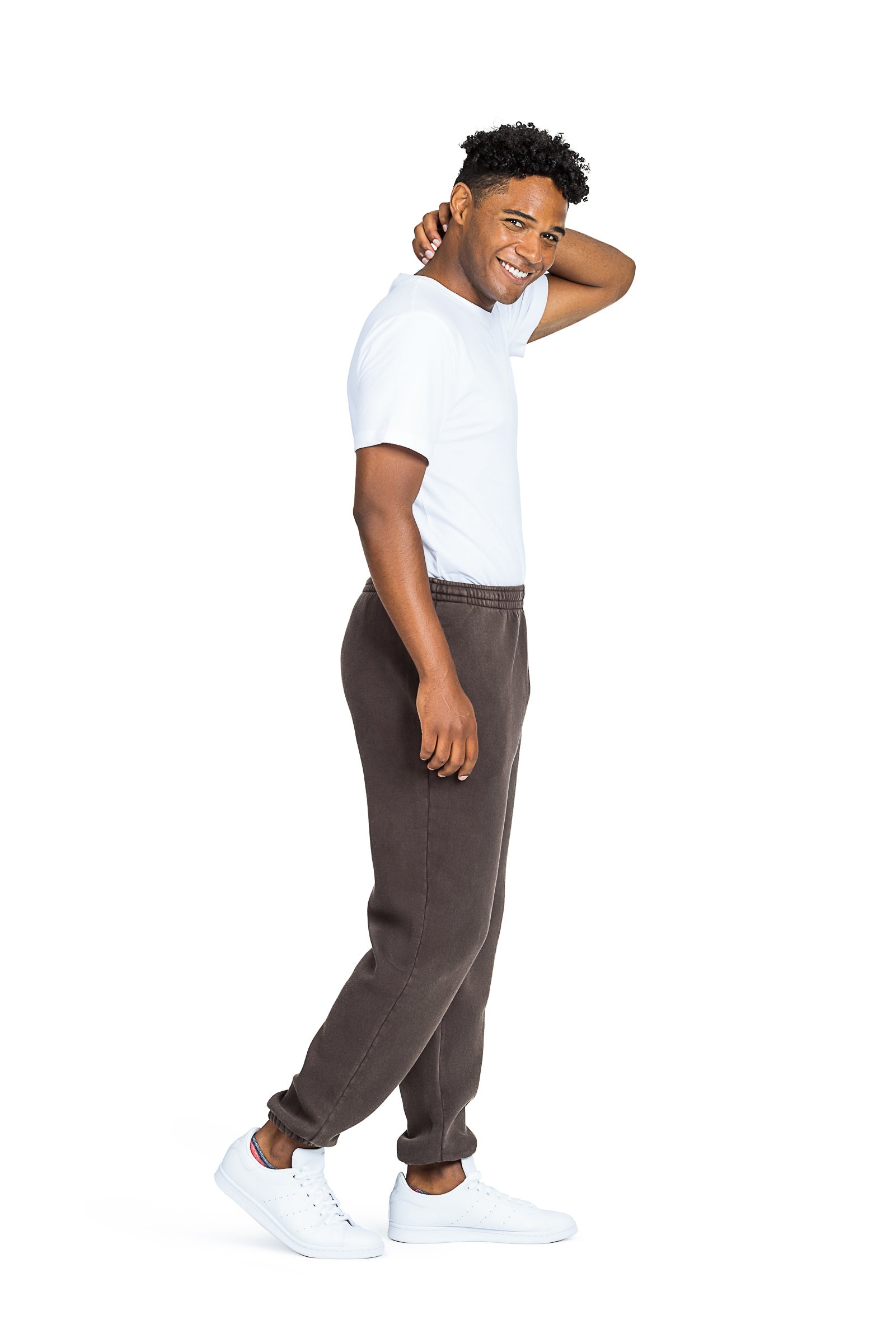 Men's premium fleece relaxed sweatpants in Vintage Espresso