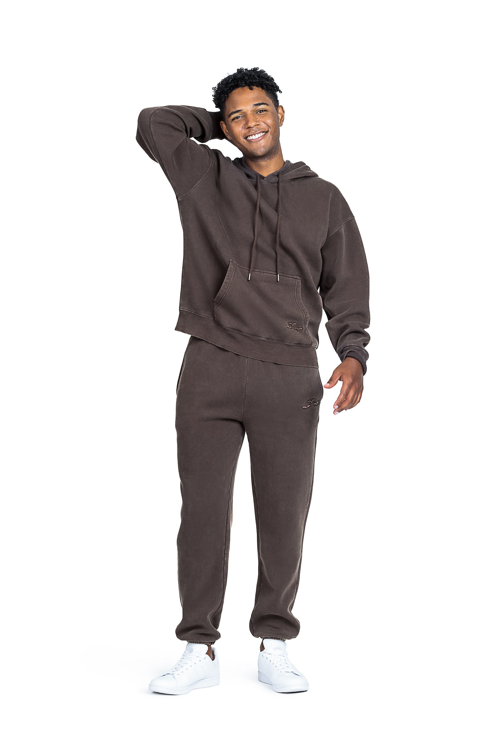 Men’s Premium Fleece Relaxed Sweatsuit Set in Vintage Espresso