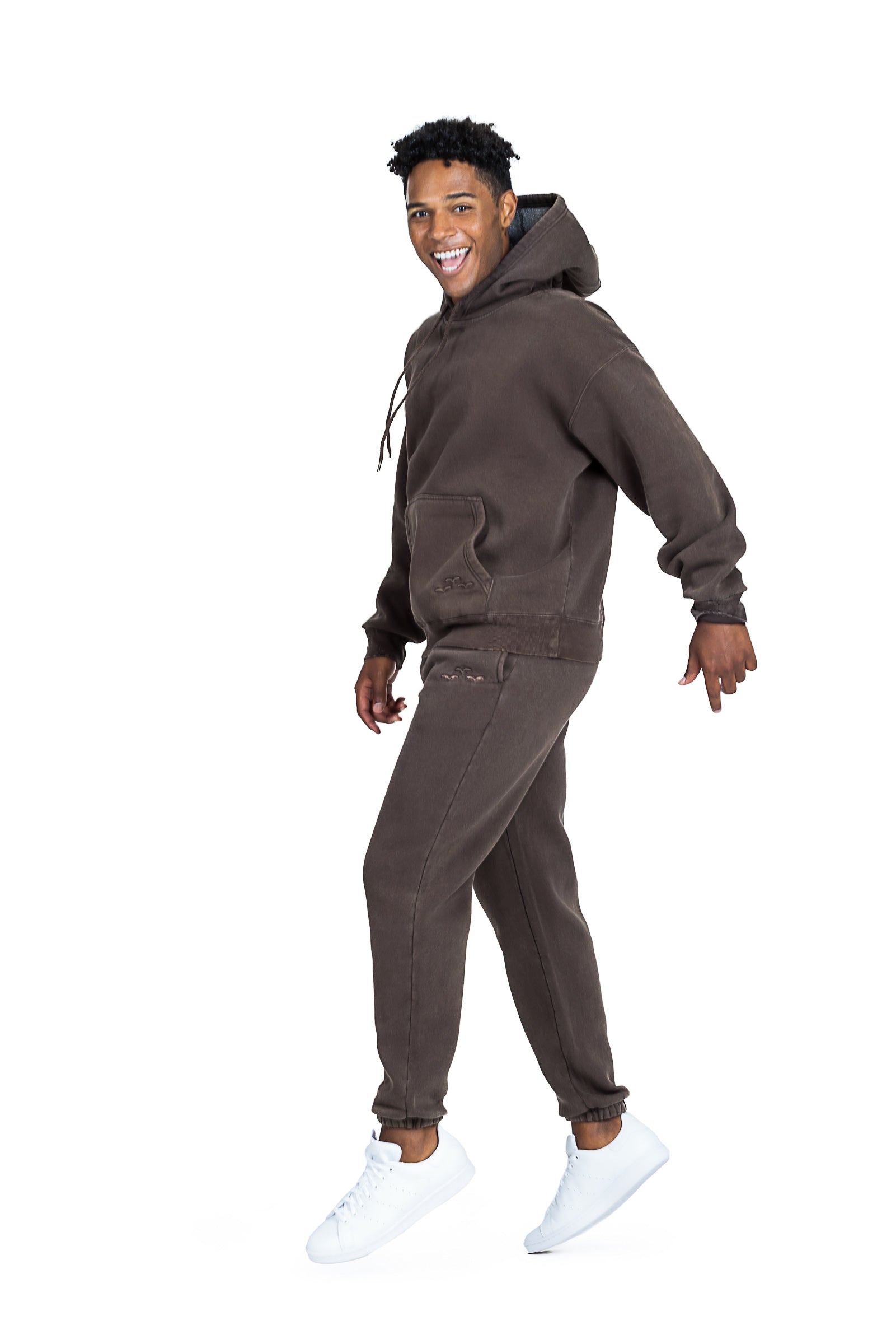 Men’s Premium Fleece Relaxed Sweatsuit Set in Vintage Espresso