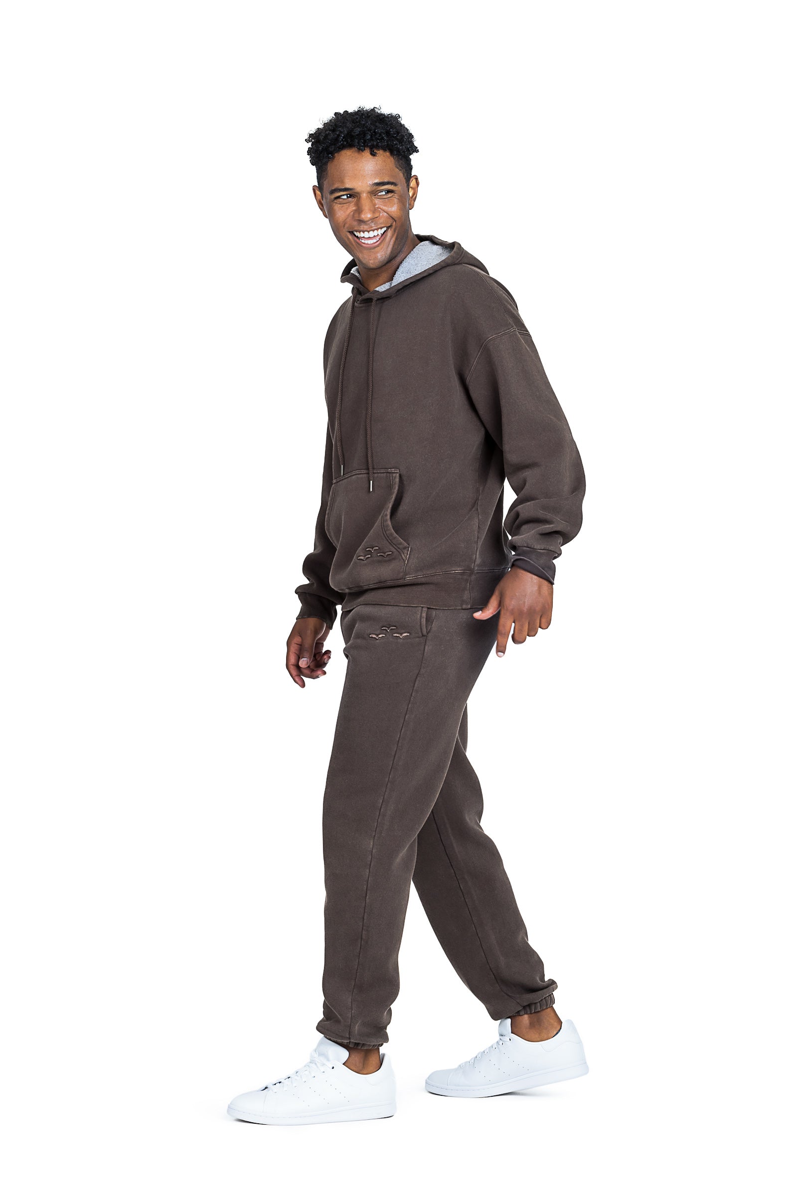 Men’s Premium Fleece Relaxed Sweatsuit Set in Vintage Espresso