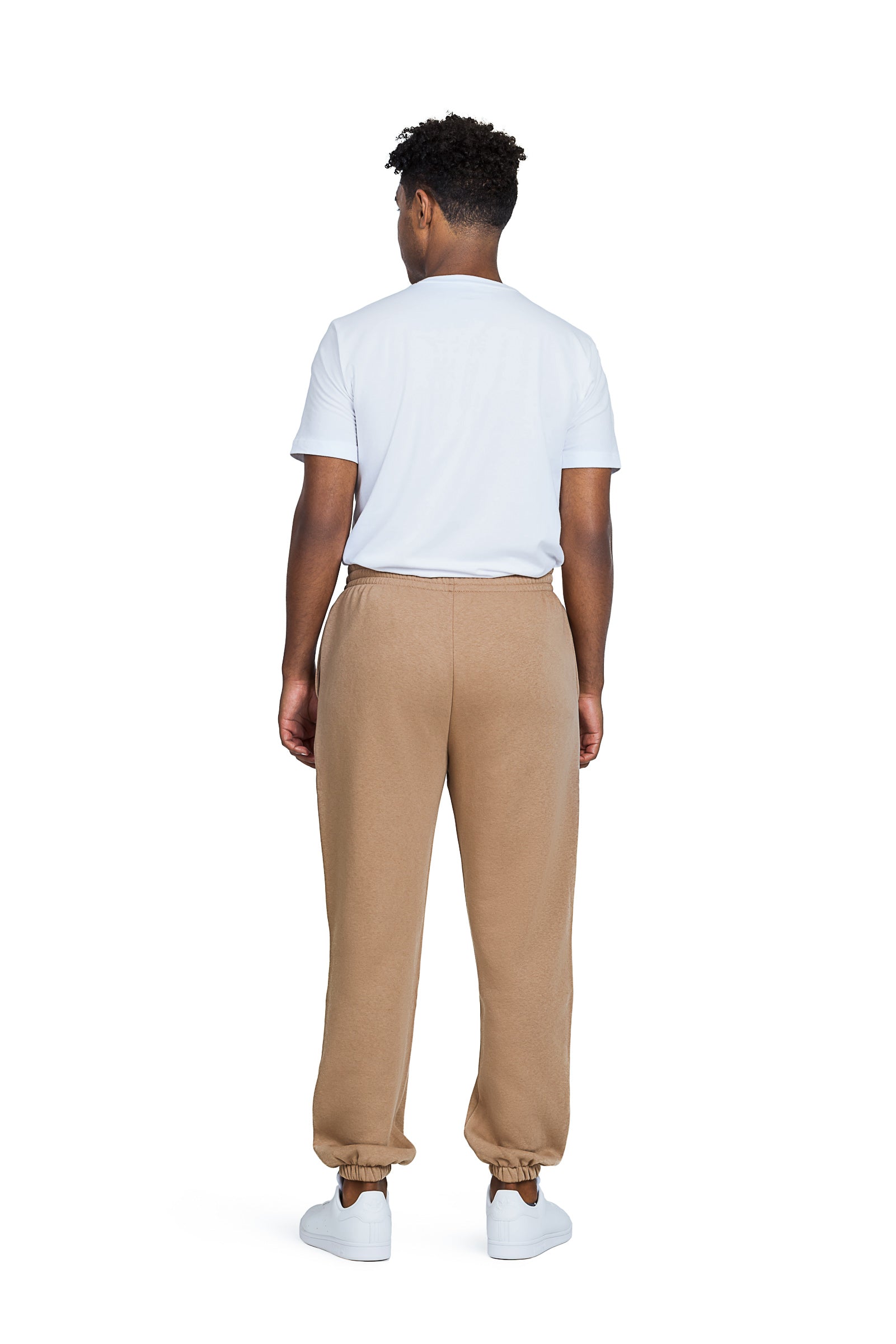 Men's premium fleece relaxed sweatpants in Camel