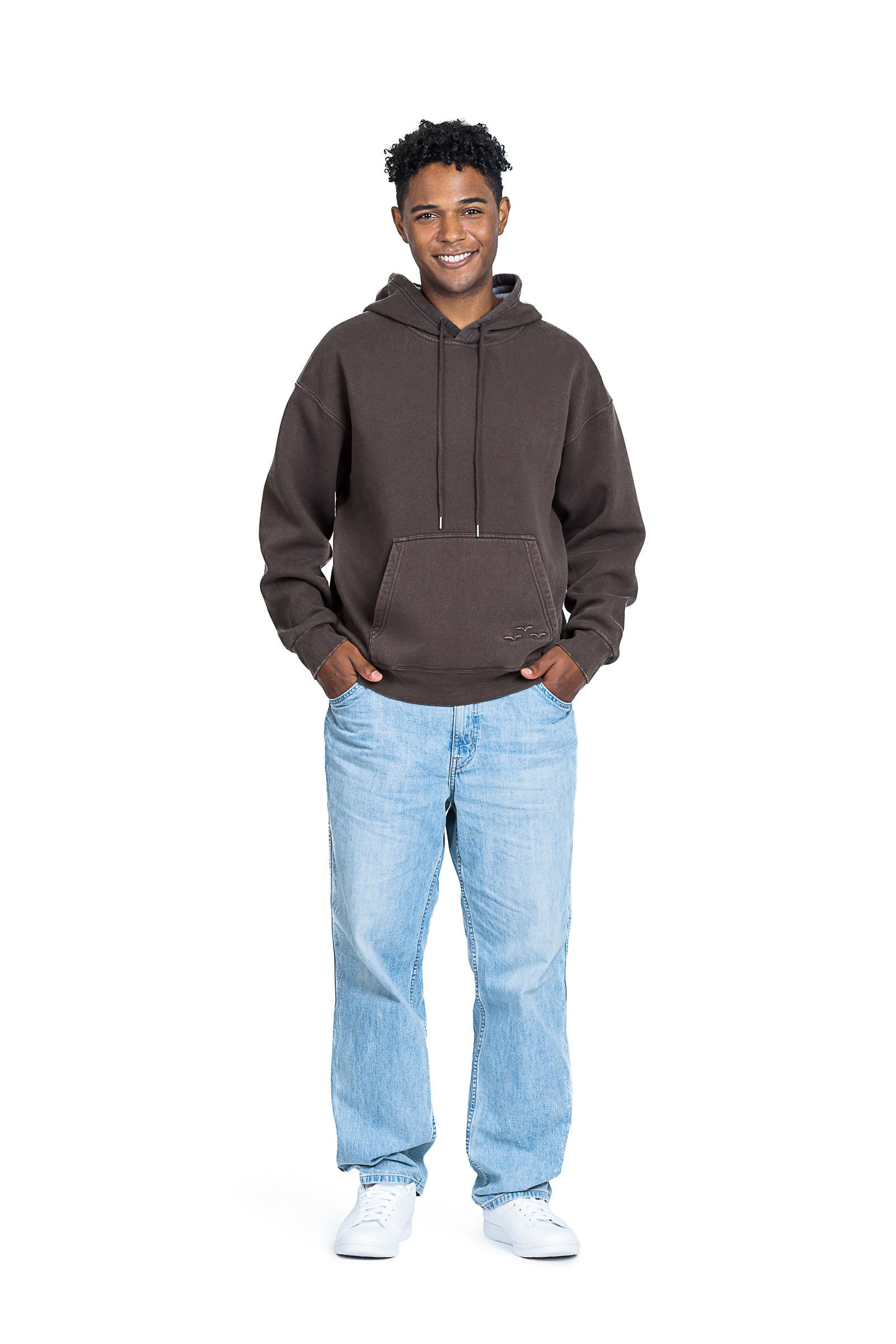 Men's Relaxed Fit Hoodie in Vintage Espresso