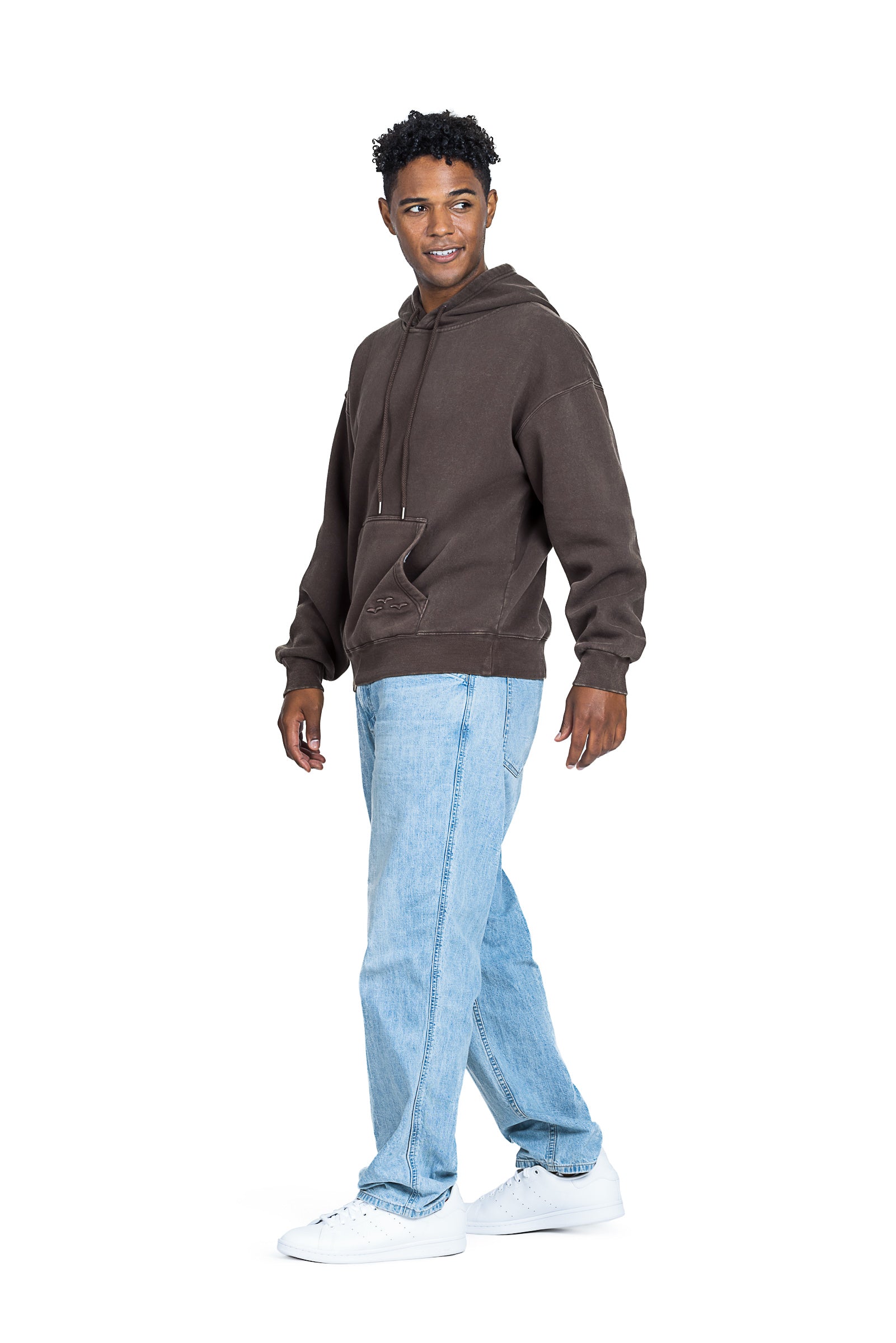 Men's Relaxed Fit Hoodie in Vintage Espresso