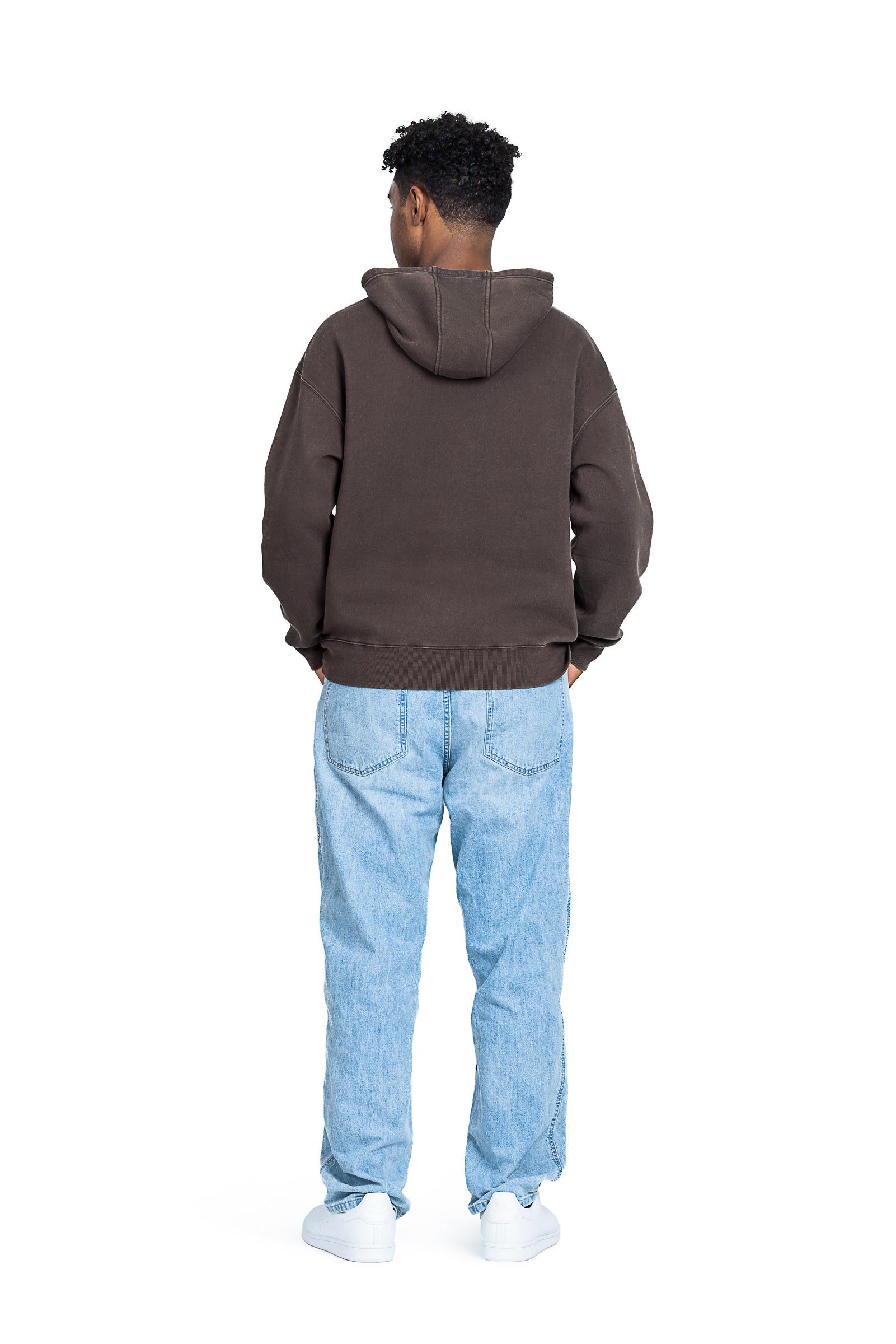 Men's Relaxed Fit Hoodie in Vintage Espresso
