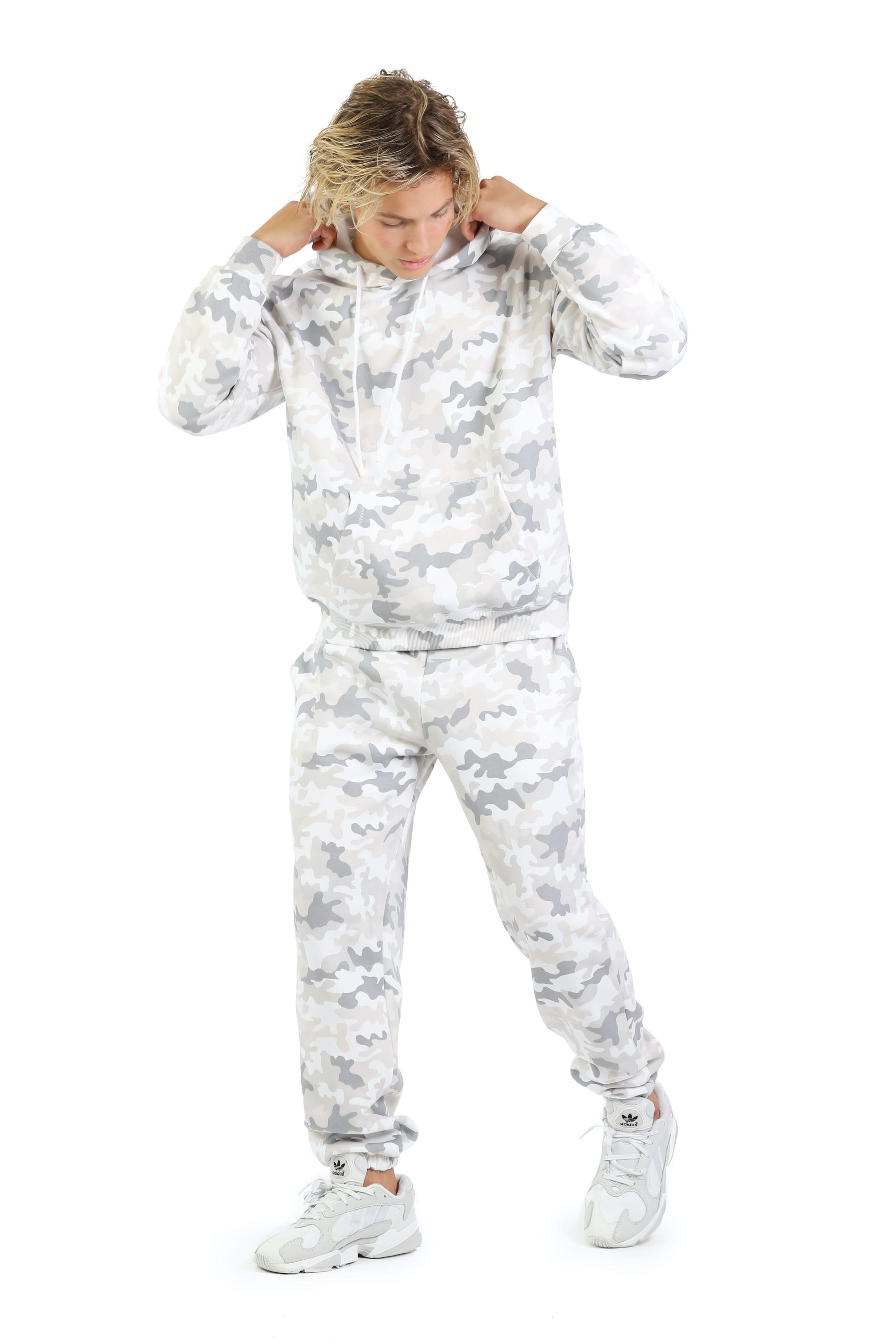 Men's sweatsuit set in white camo from Lazypants - always a great buy at a reasonable price.