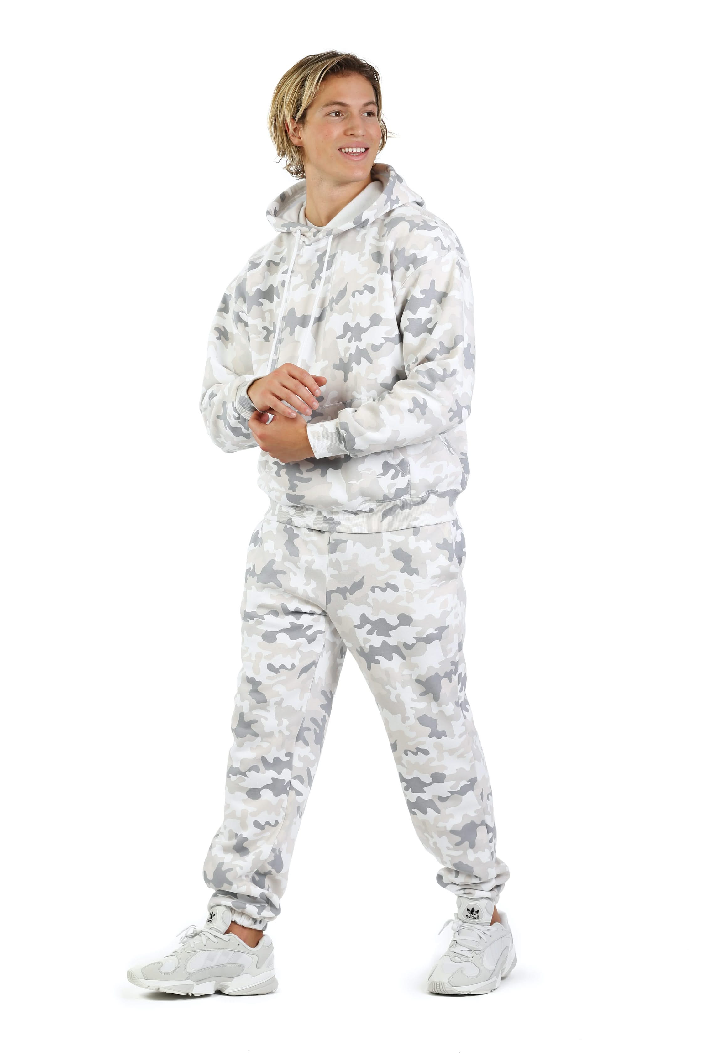 Men's sweatsuit set in white camo from Lazypants - always a great buy at a reasonable price.