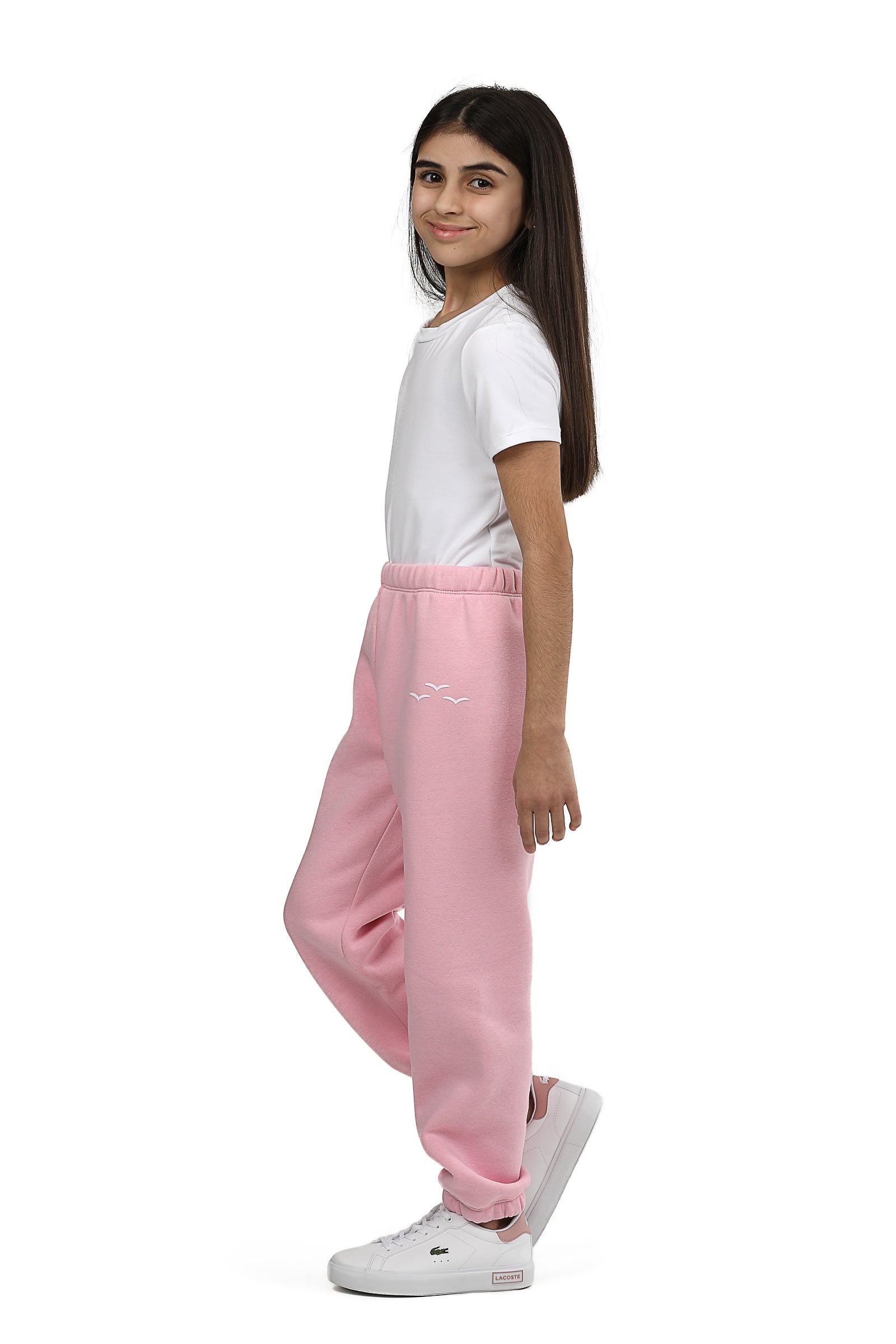 Niki kids fleece sweatpants in bubble gum pink