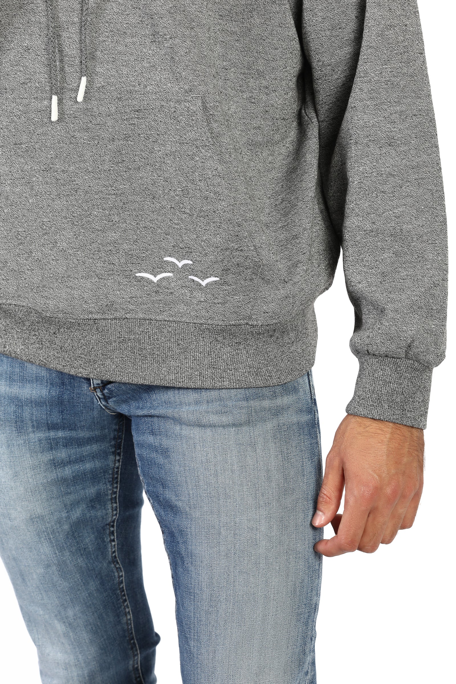 Men’s premium fleece relaxed hoodie in granite