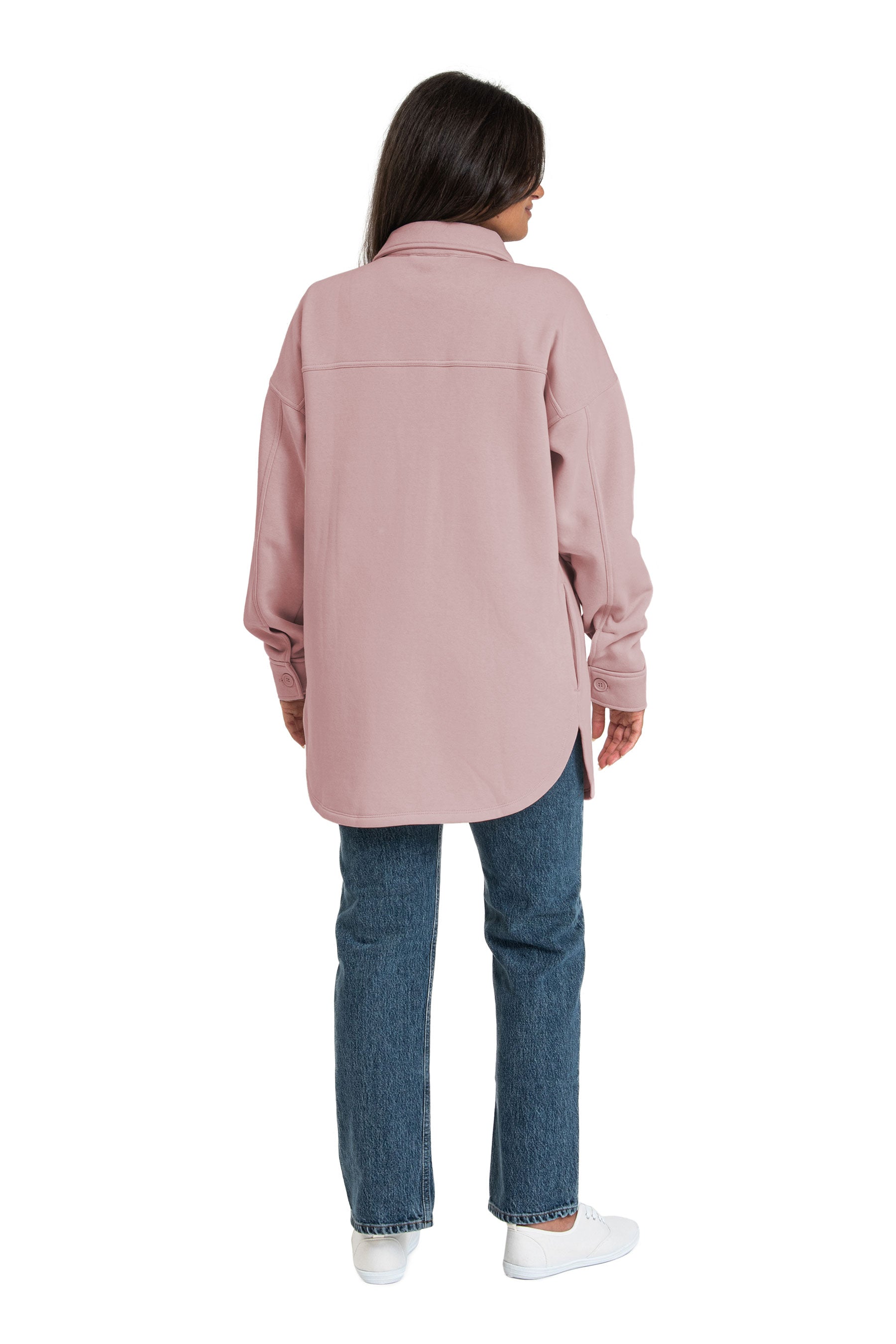 Shacket in pale mauve