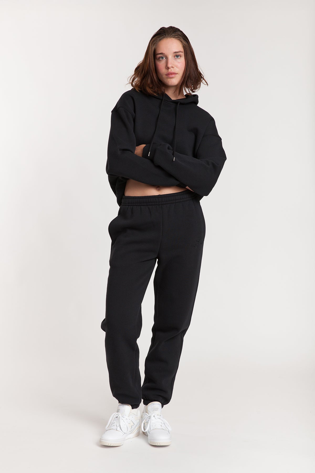 Nova premium fleece relaxed jogger in black