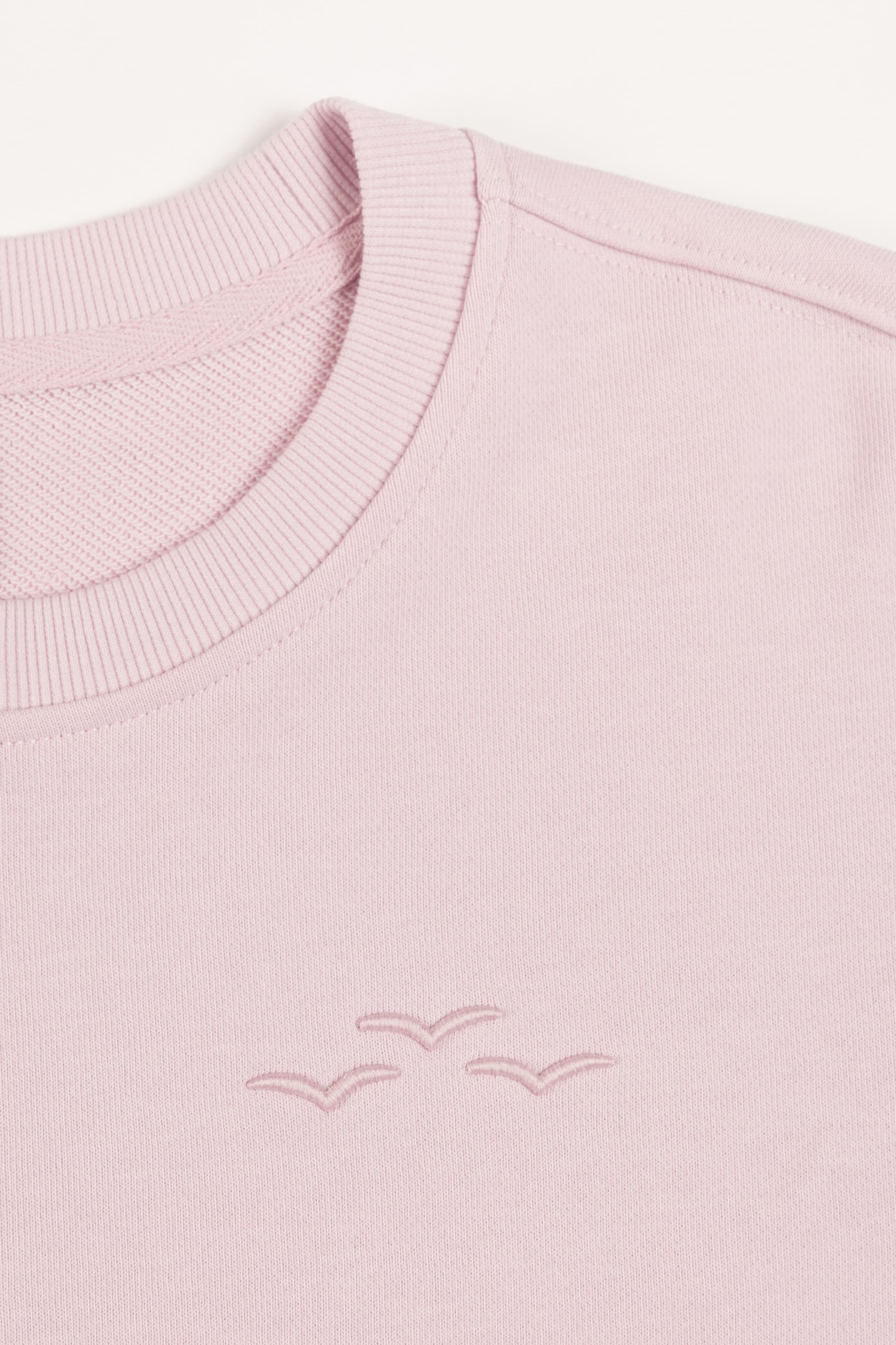 Kiara crewneck French terry sweatshirt in lilac pink