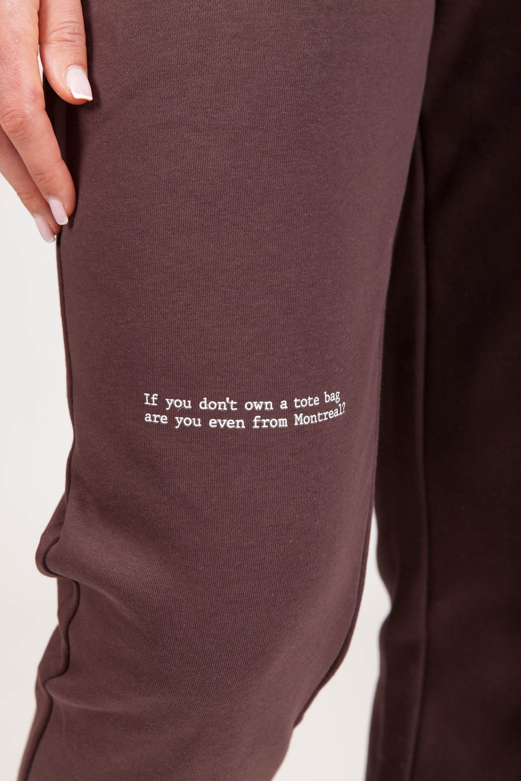 WOMEN'S "ARE YOU EVEN FROM MONTREAL" TRACKSUIT IN ESPRESSO - Lazypants