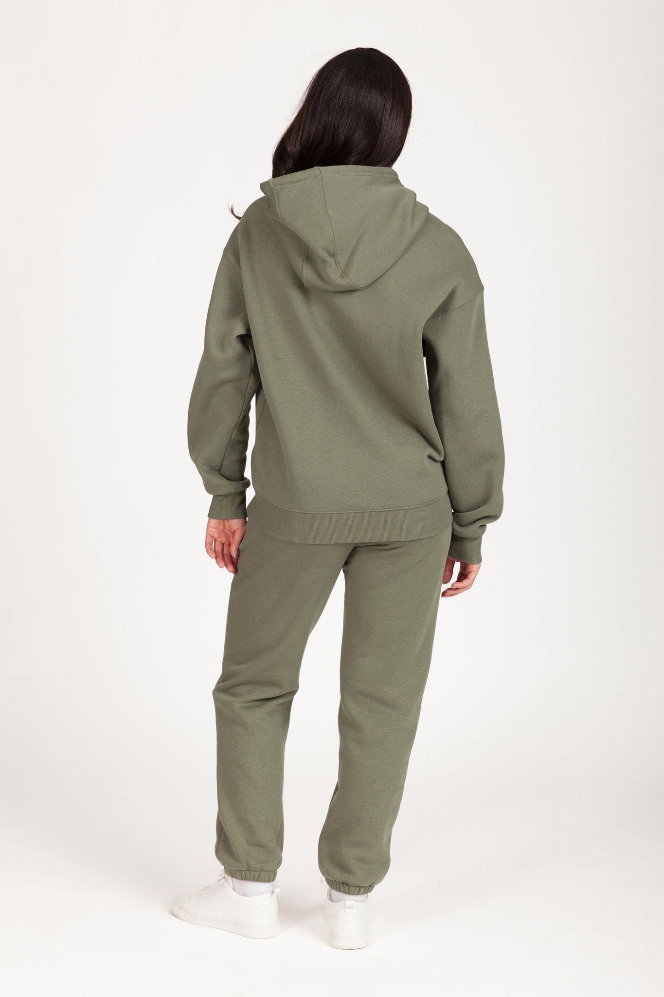 Fleece Oversized Hoodie in olive - Lazypants