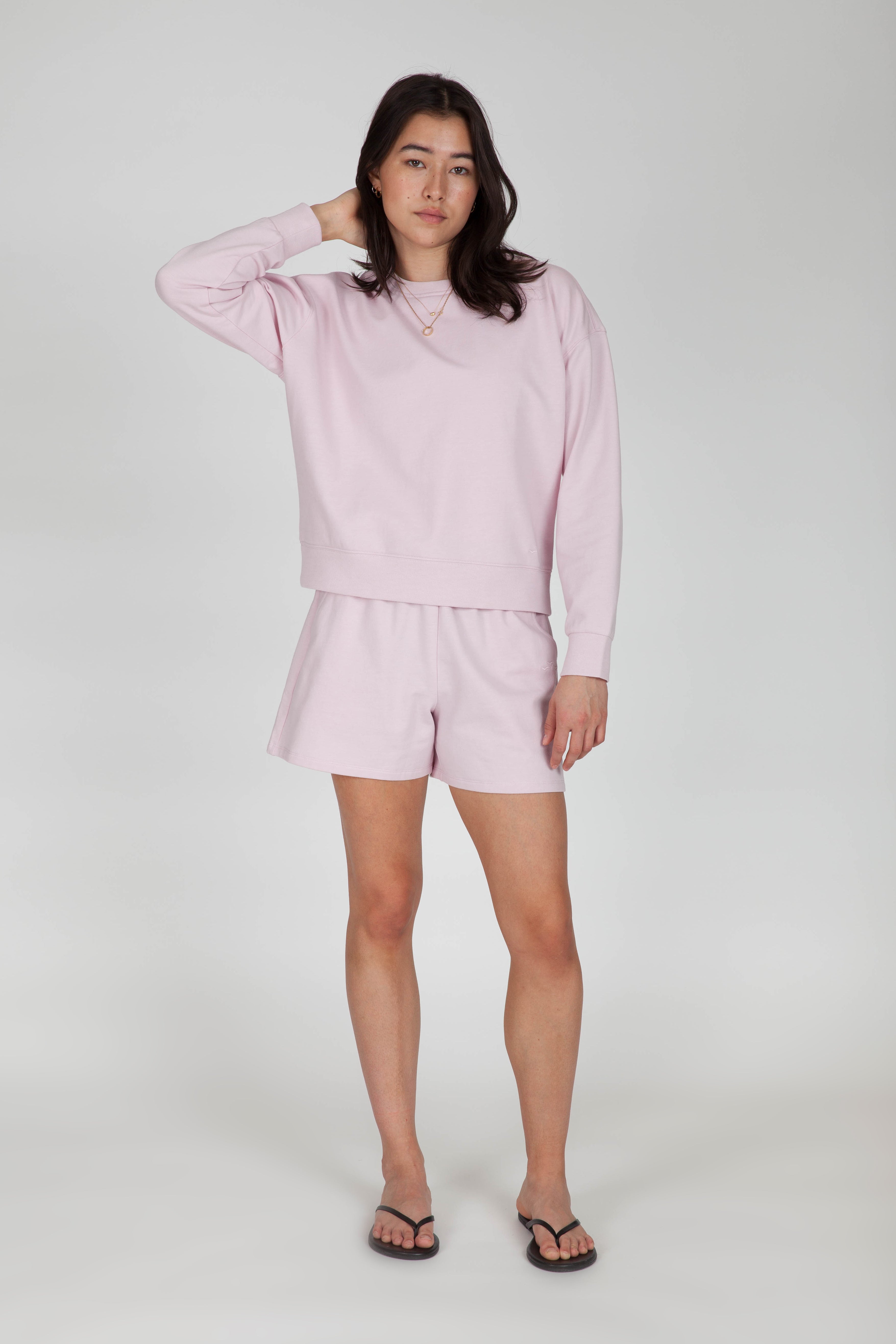 Soft-Touch Fleece Sweatshirt in Candy Pink Soft-Touch Fleece Sweatshirt in Candy Pink