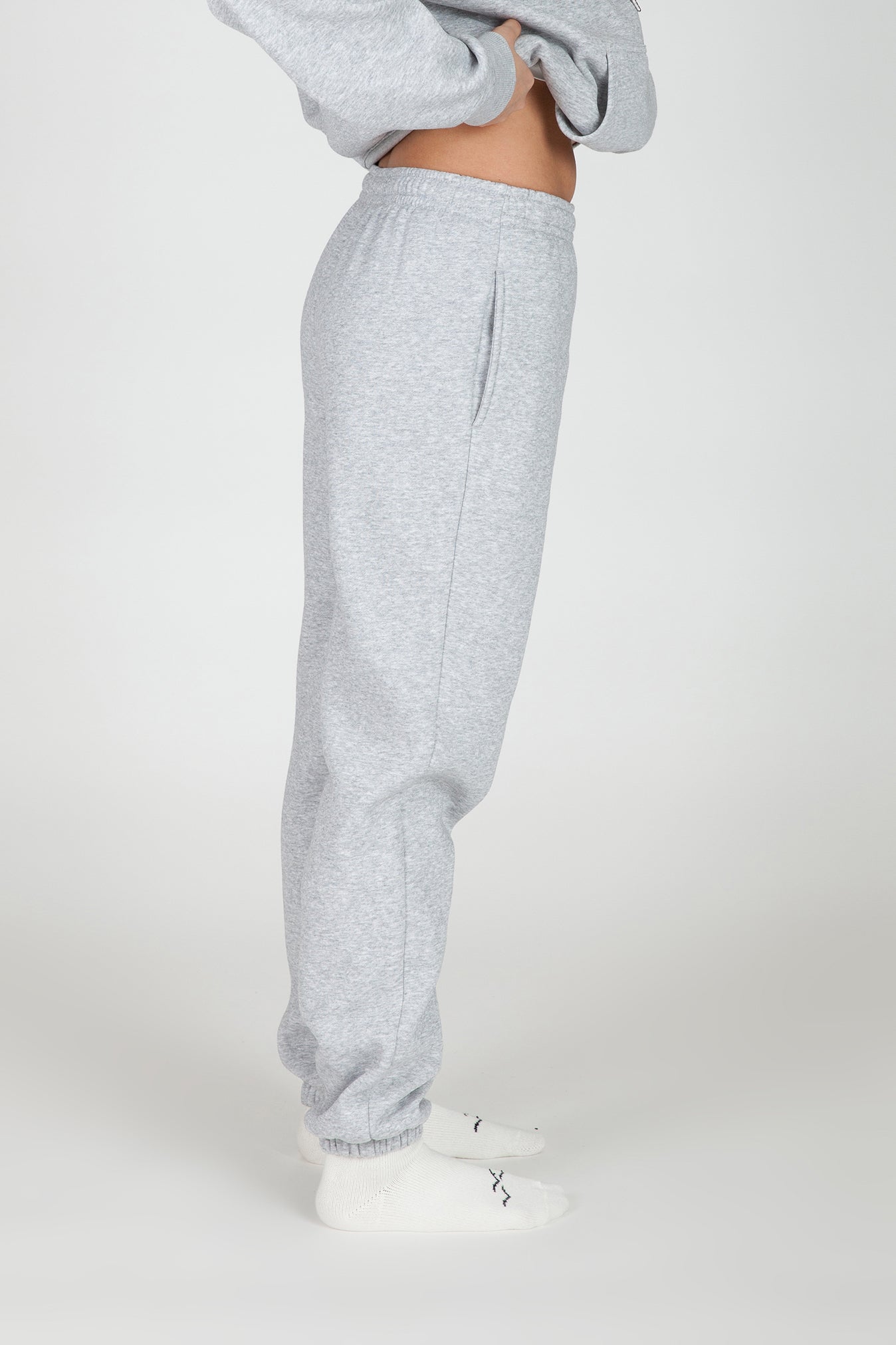 Nova premium fleece relaxed joggers in Classic Grey - Lazypants