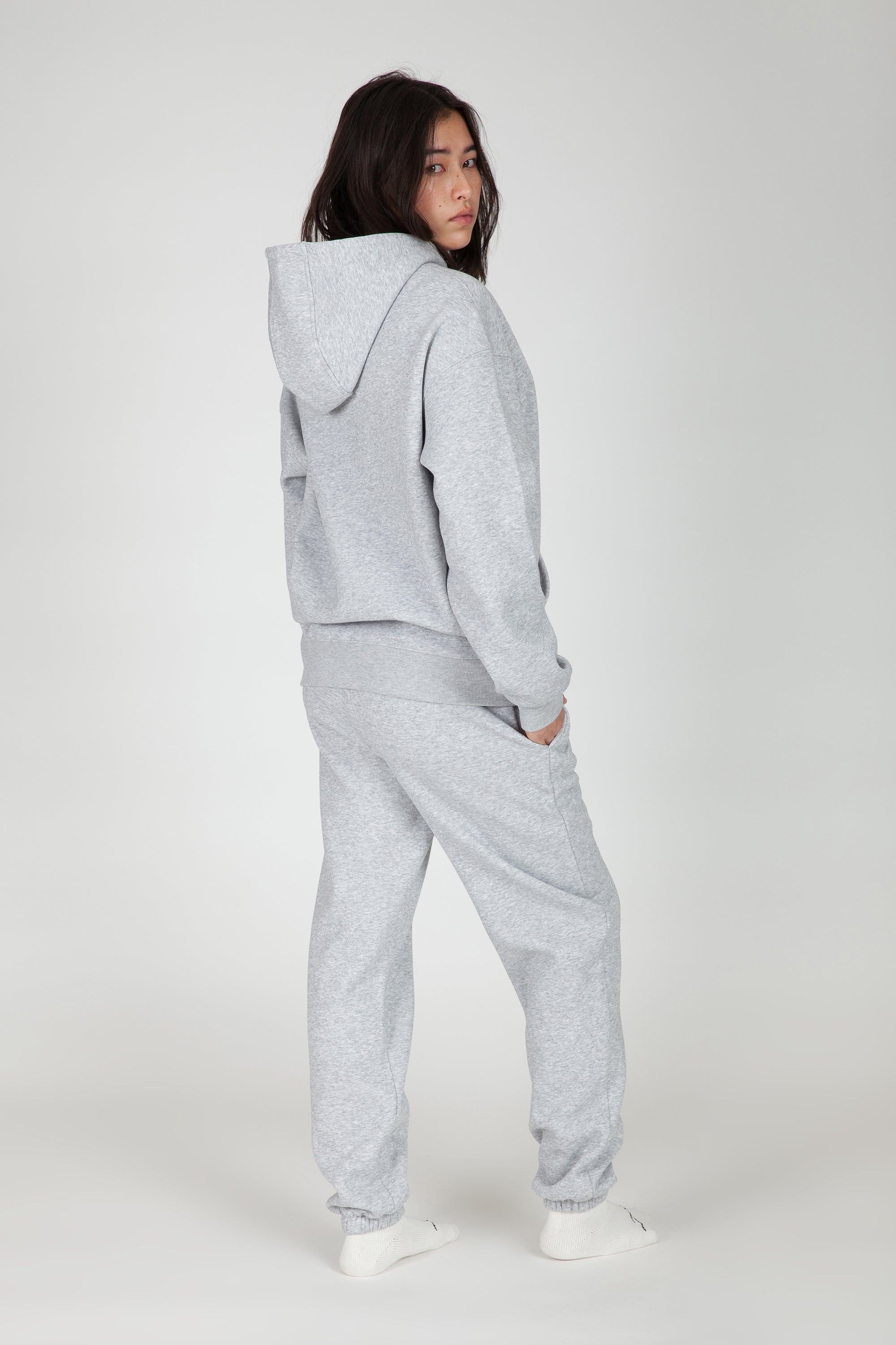 Women's Fleece Oversized Hoodie in Classic Grey