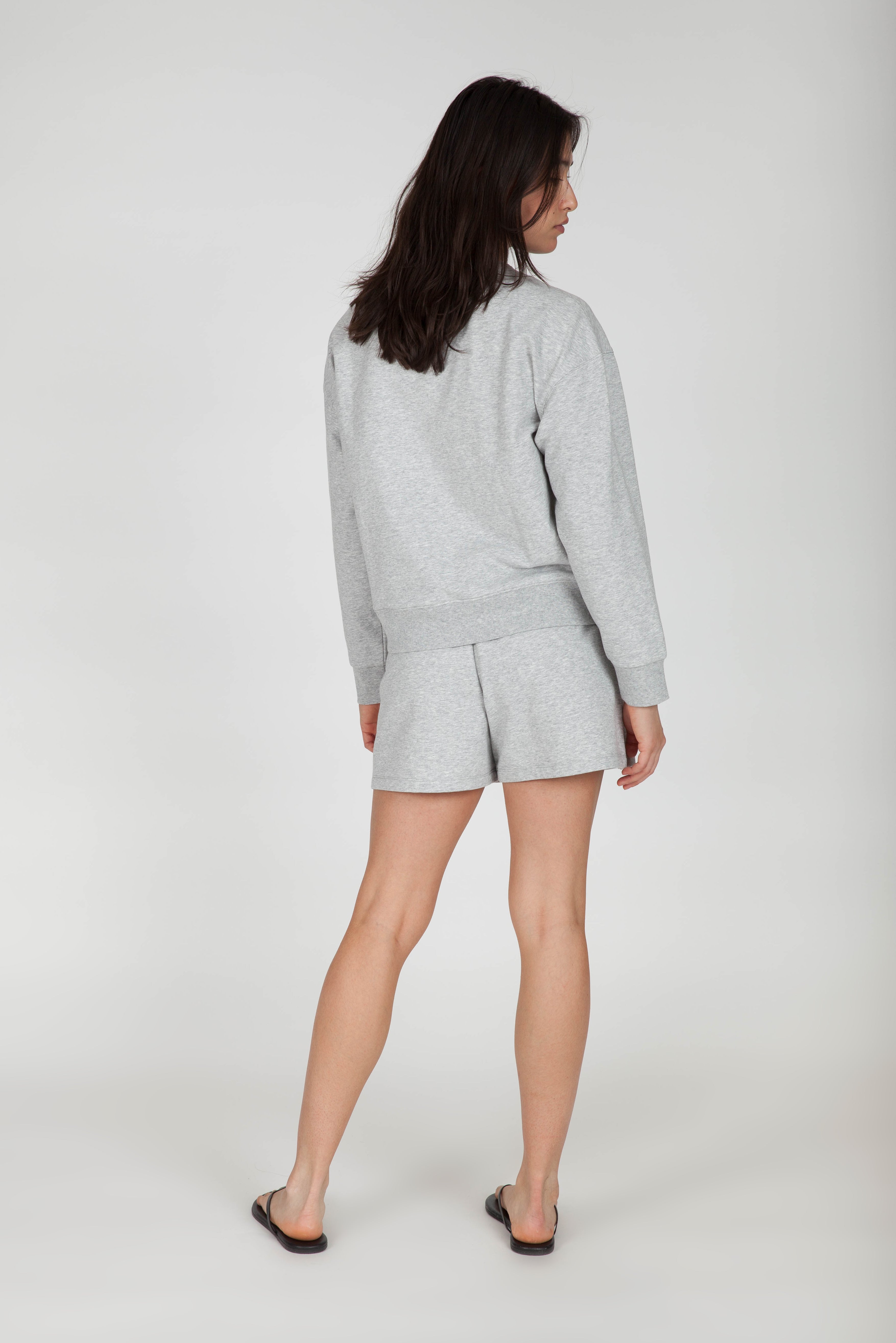 Soft-Touch Fleece Sweatshirt in Classic Grey - Lazypants