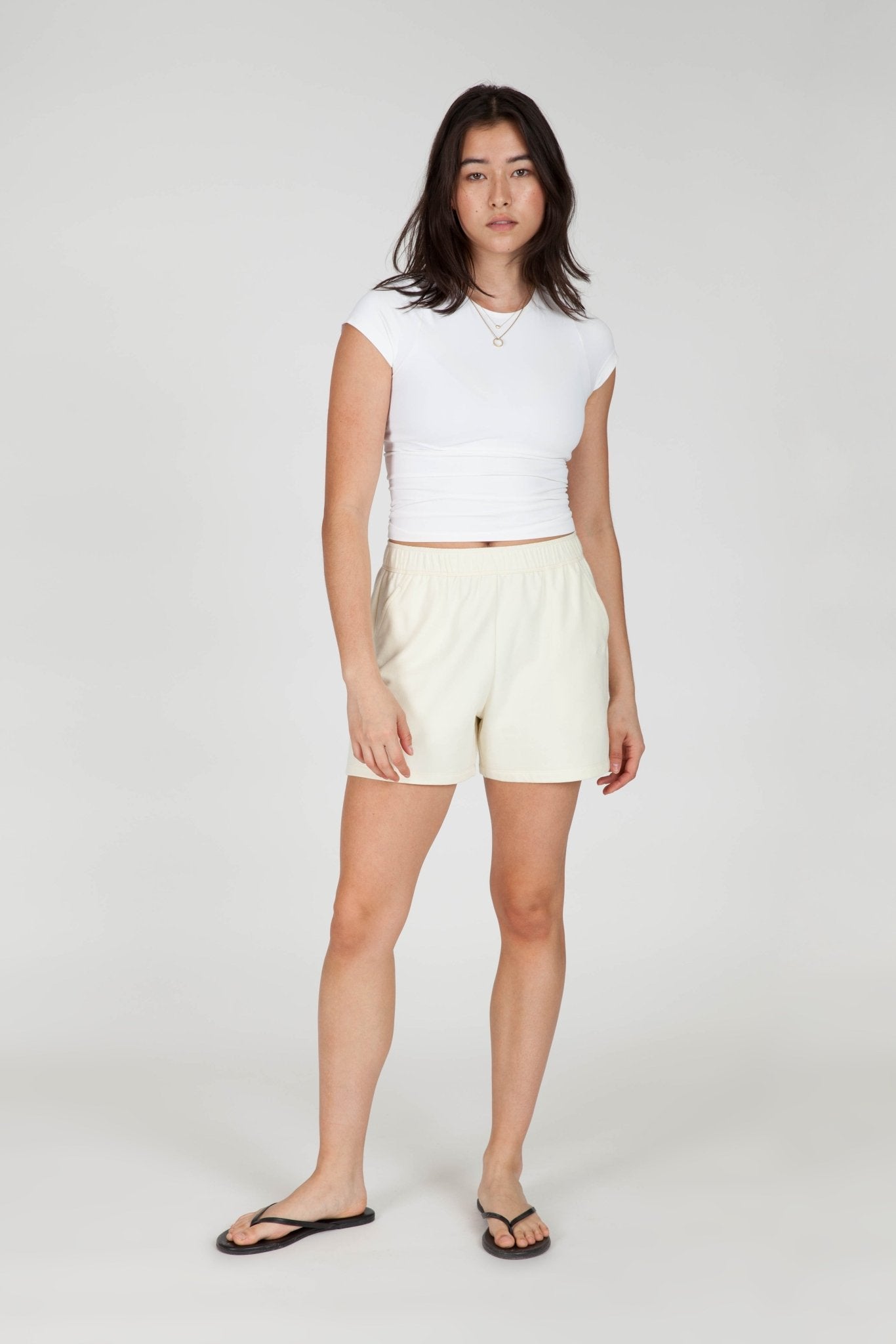 Soft-Touch Fleece 4 inches Shorts in Butter Yellow - Lazypants