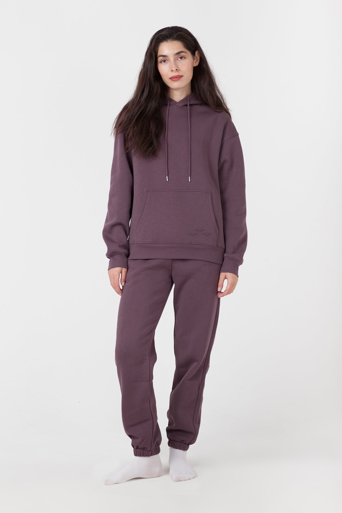 Women's Fleece Oversized Hoodie in Wine - Lazypants