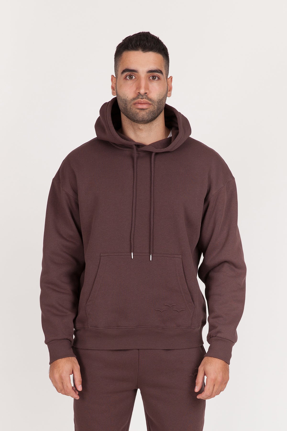 Men's hoodie in espresso