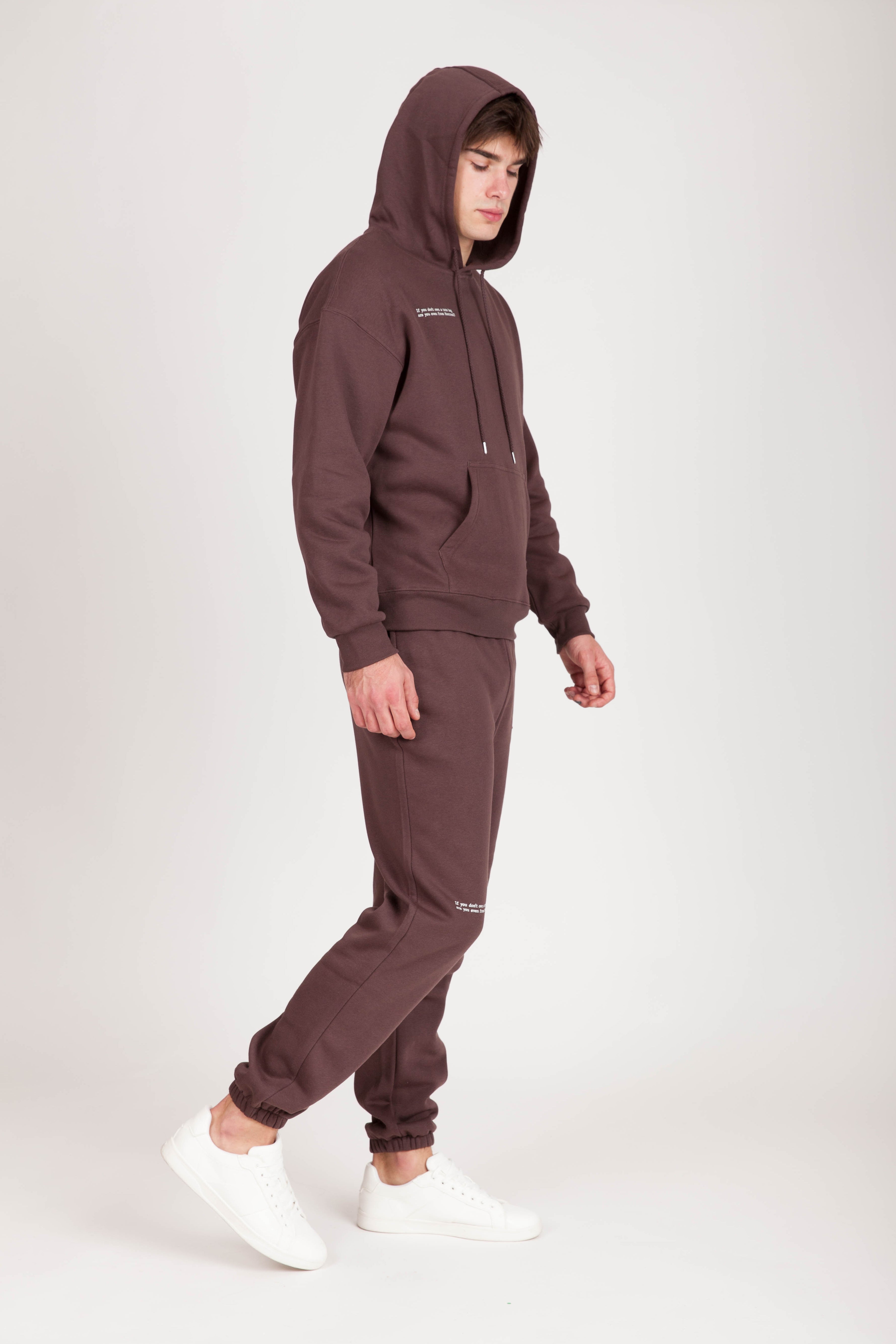 MEN'S "ARE YOU EVEN FROM MONTREAL" TRACKSUIT IN ESPRESSO - Lazypants