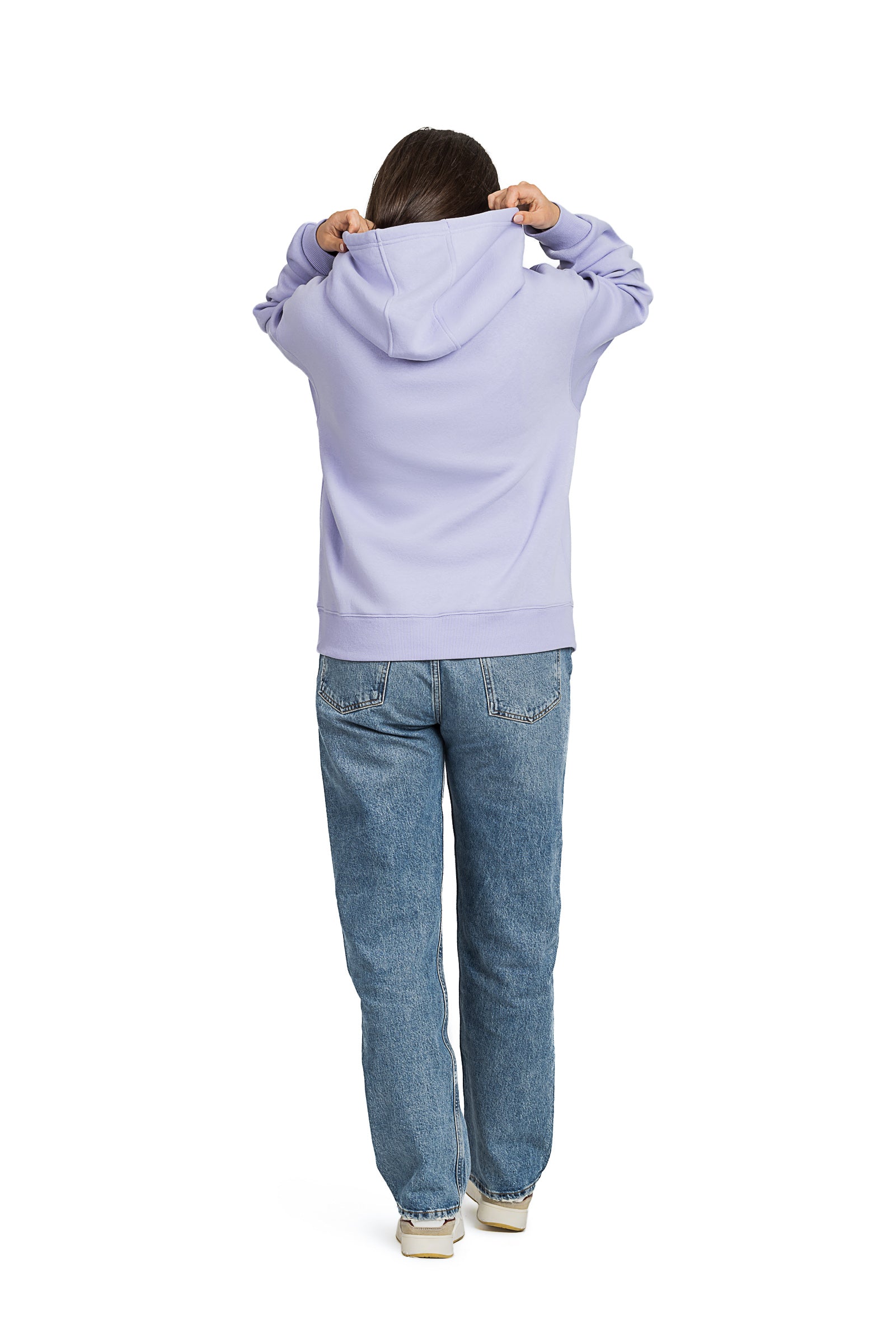 Cheeky relaxed hoodie in lavender