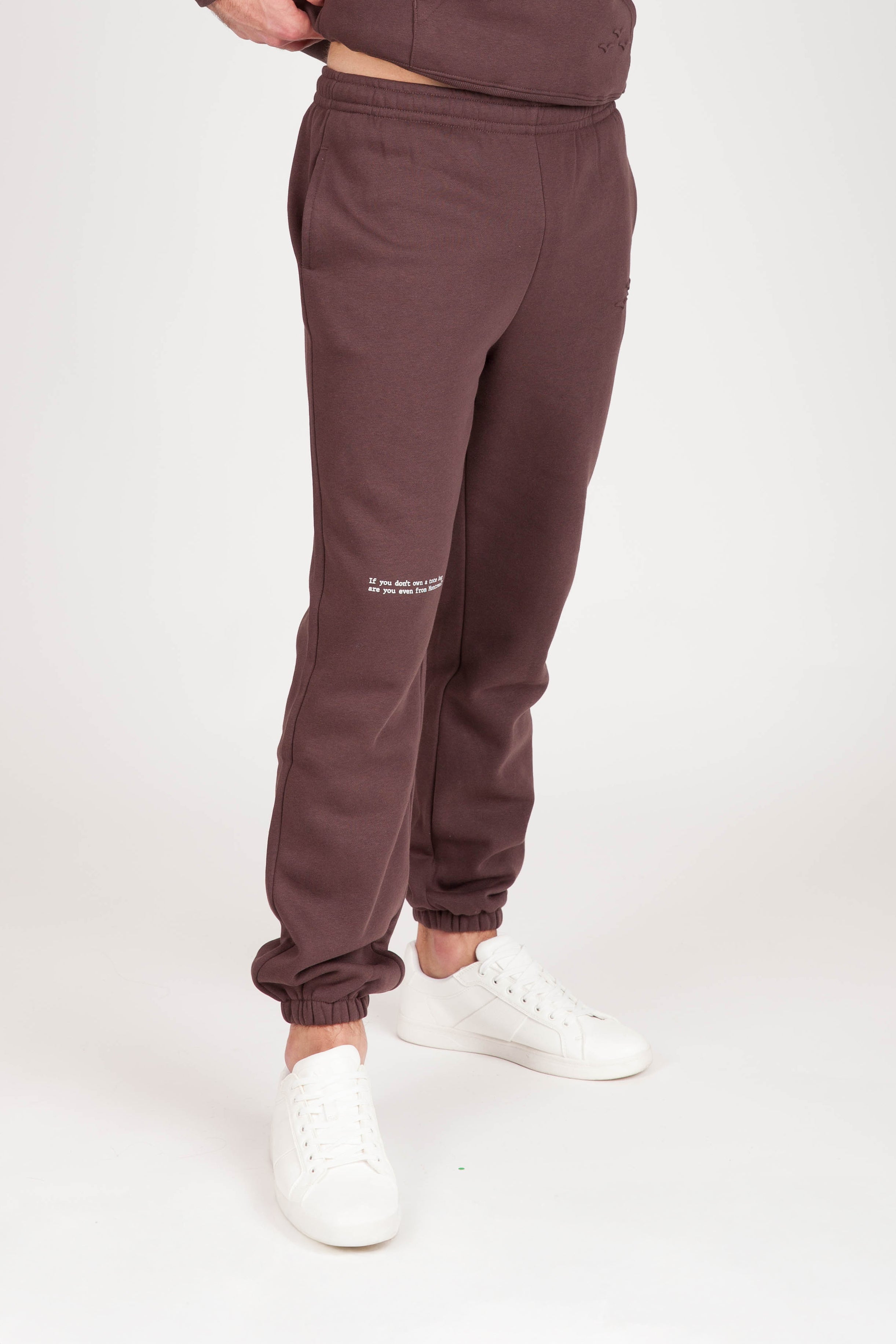 Men's "ARE YOU EVEN FROM MONTREAL" Joggers in Espresso - Lazypants