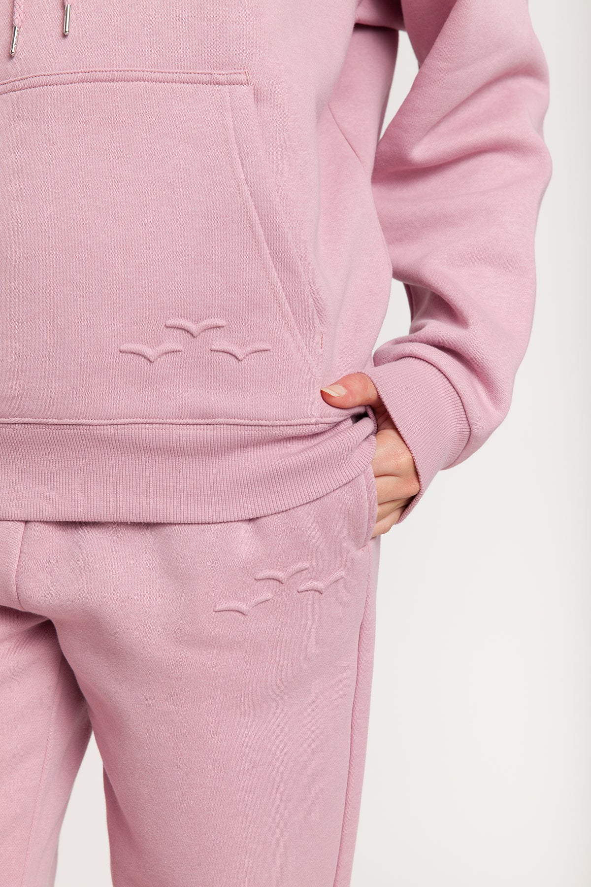 Nova premium fleece relaxed jogger in rose